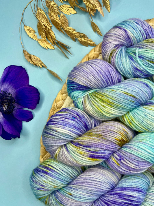 Merino's socks Hortensia bleu