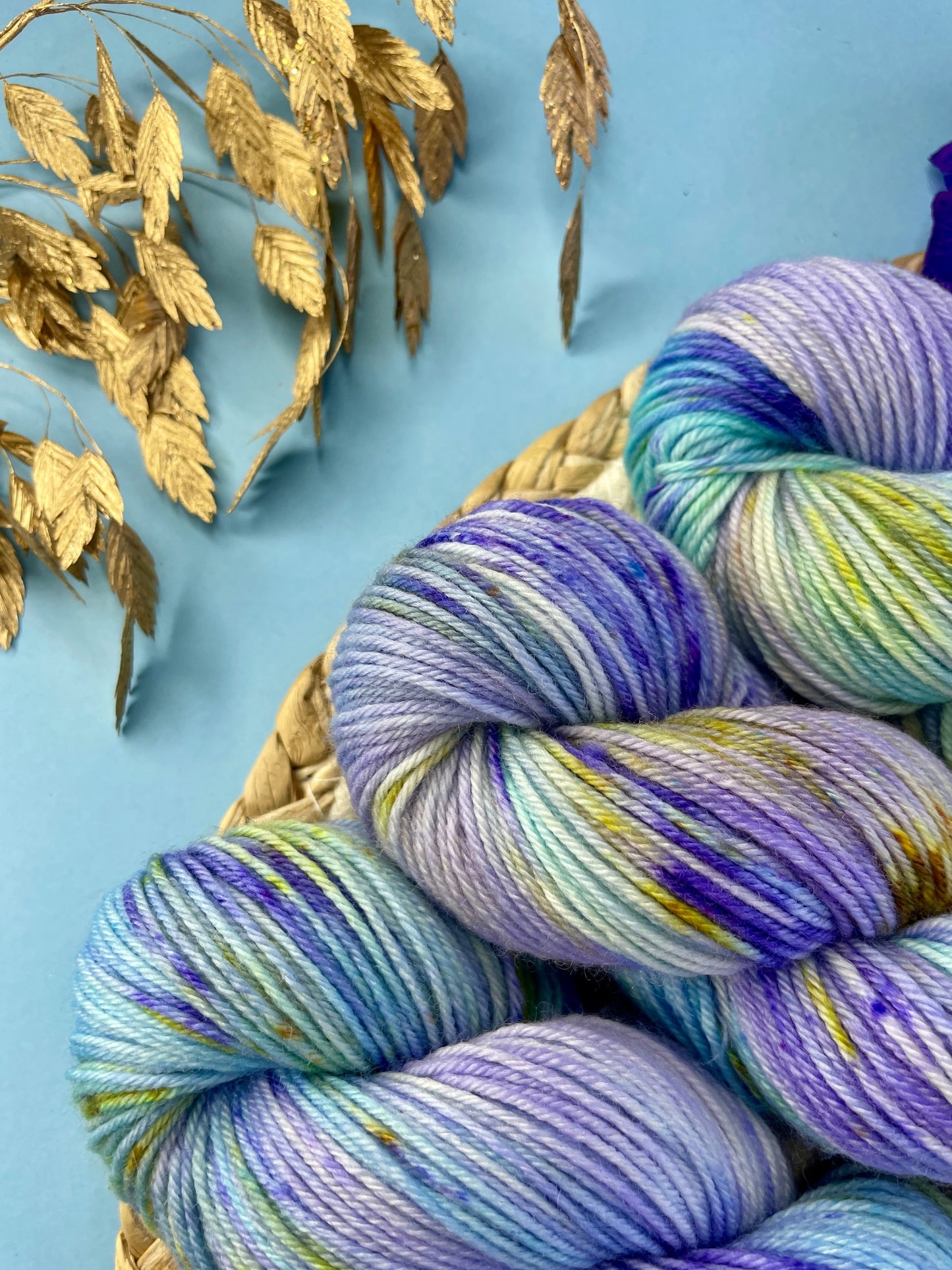 Merino's socks Hortensia bleu