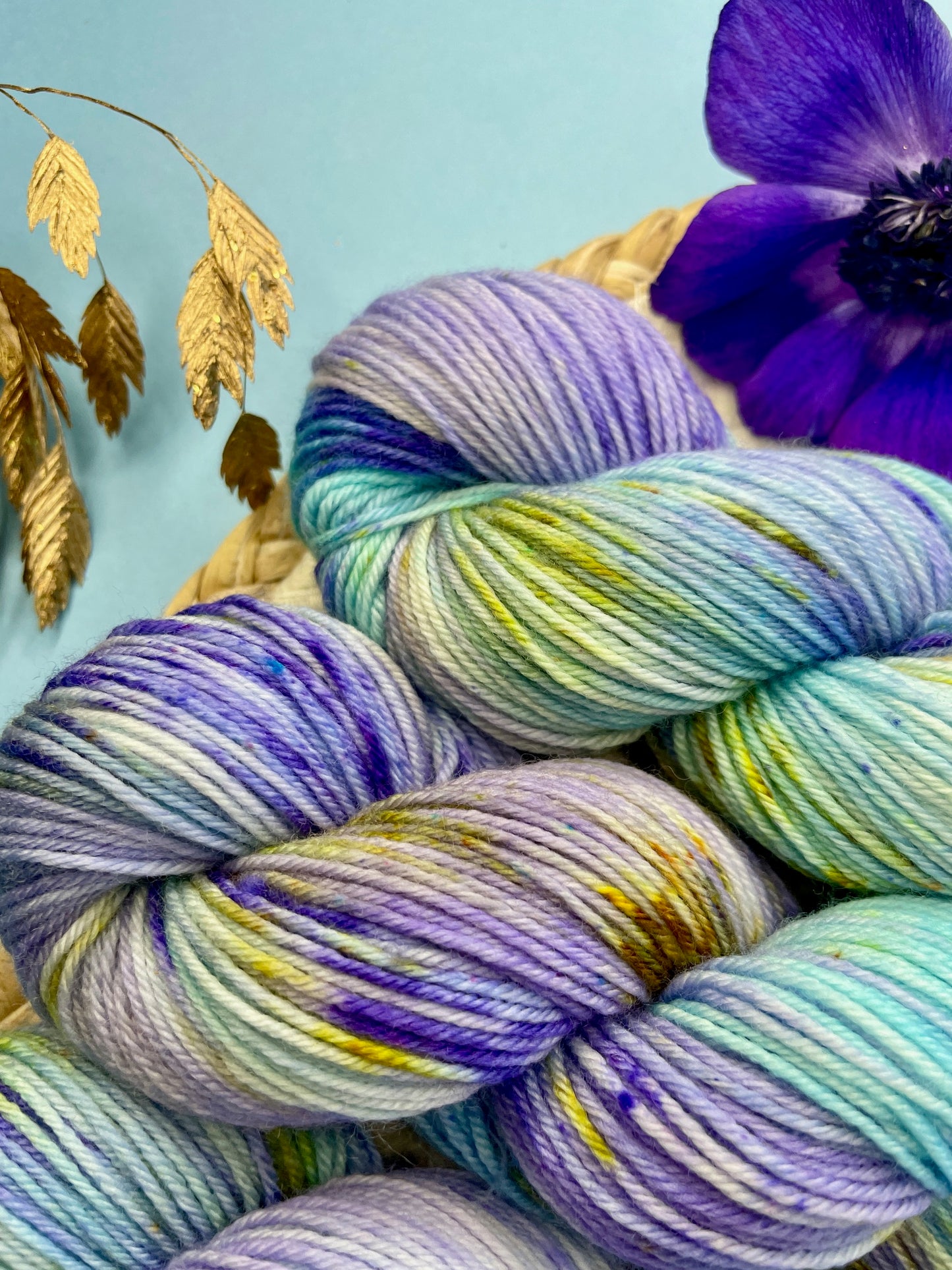 Merino's socks Hortensia bleu