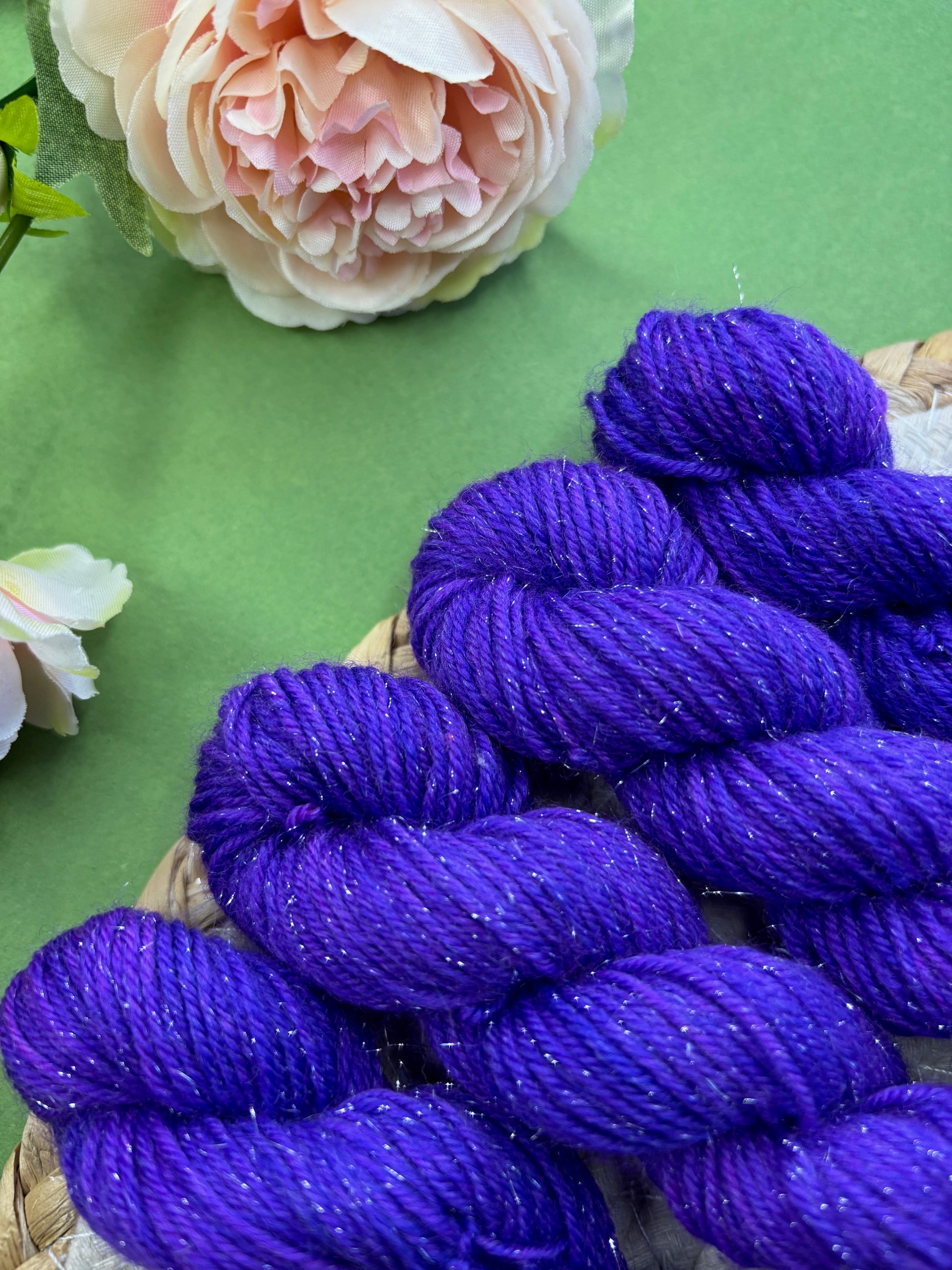 Laine pailletée fingering Iris