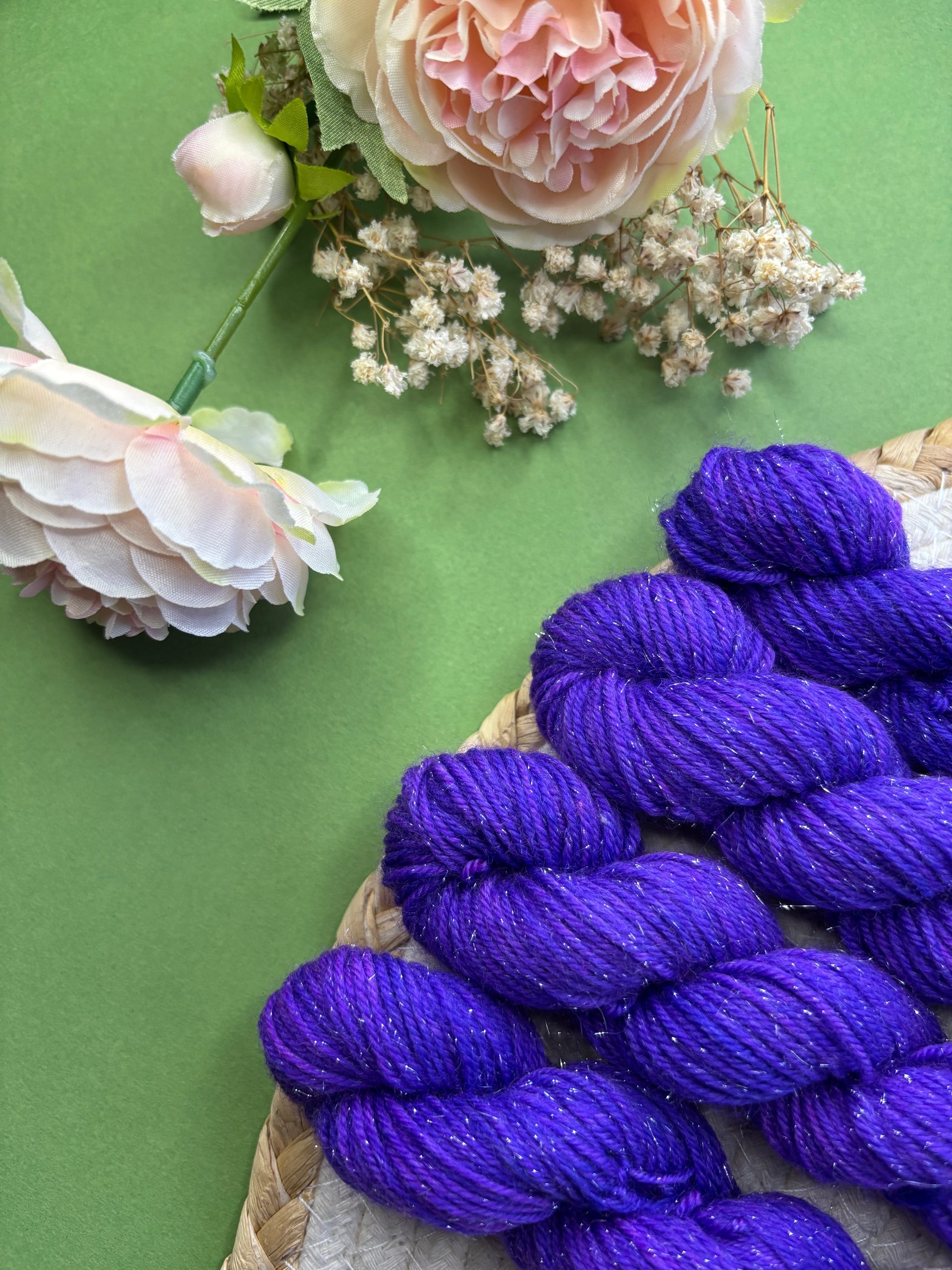 Laine pailletée fingering Iris