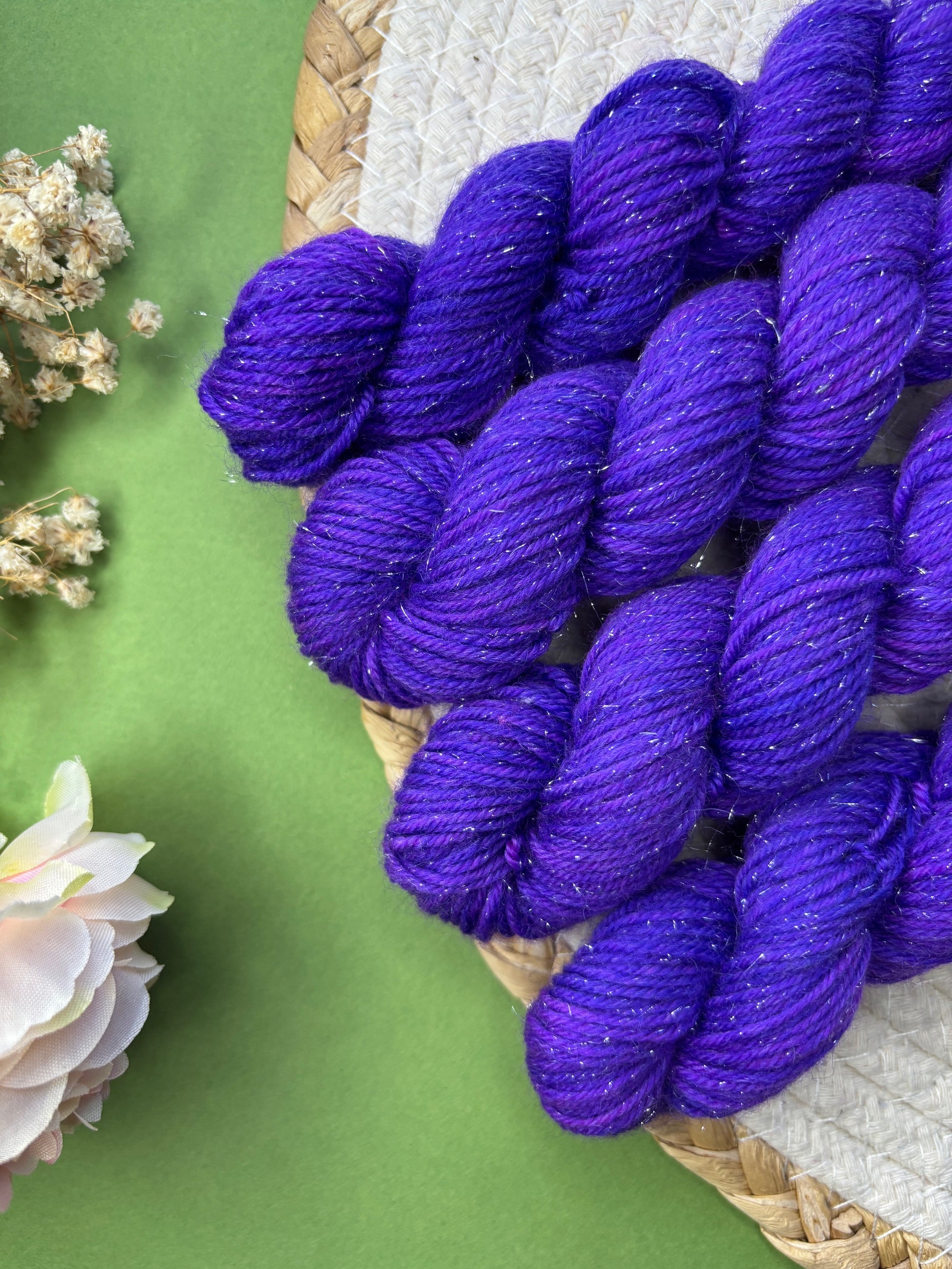 Laine pailletée fingering Iris