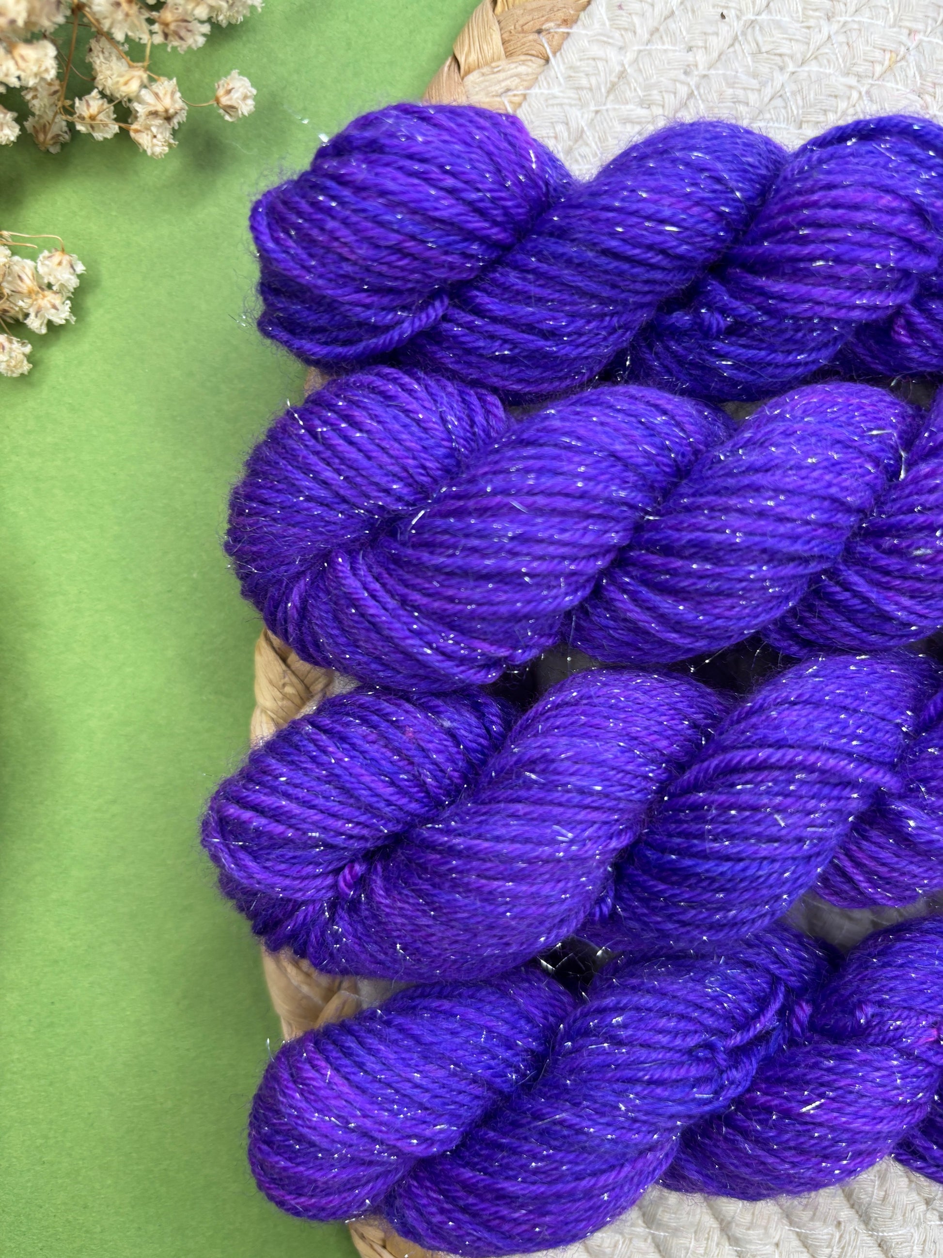 Laine pailletée fingering Iris