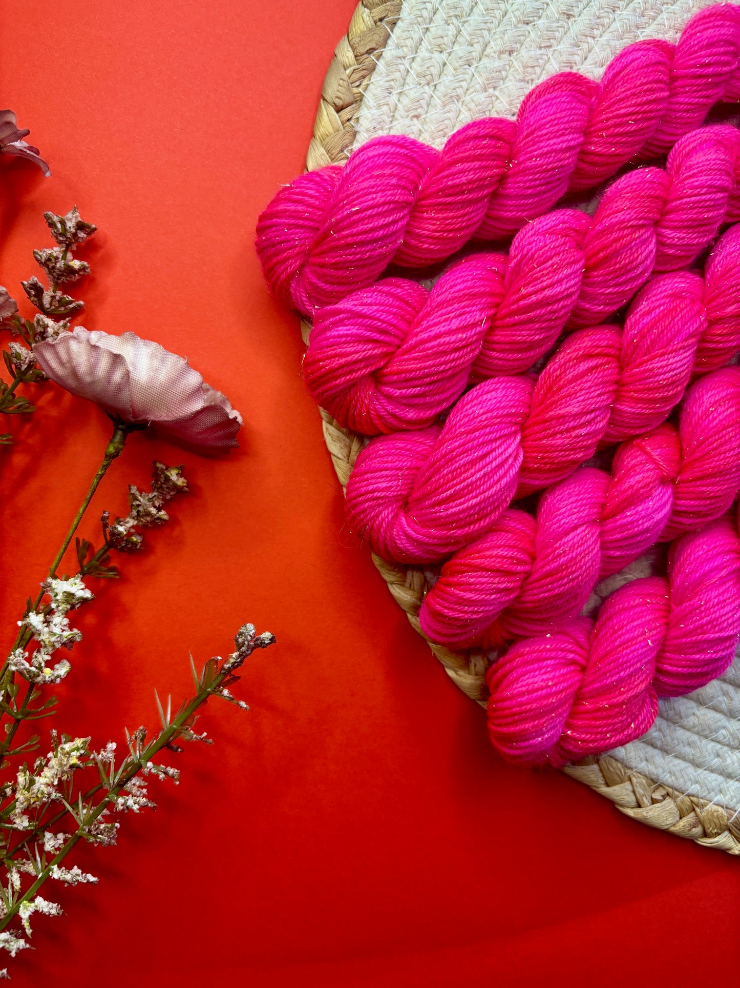 Merino's socks Mini paillettes Flamingo