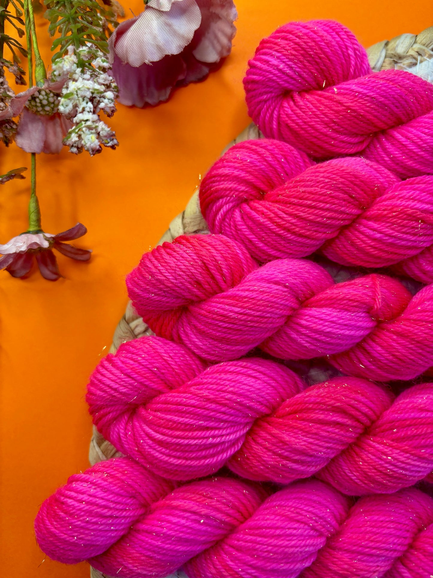 Merino's socks Mini paillettes Flamingo