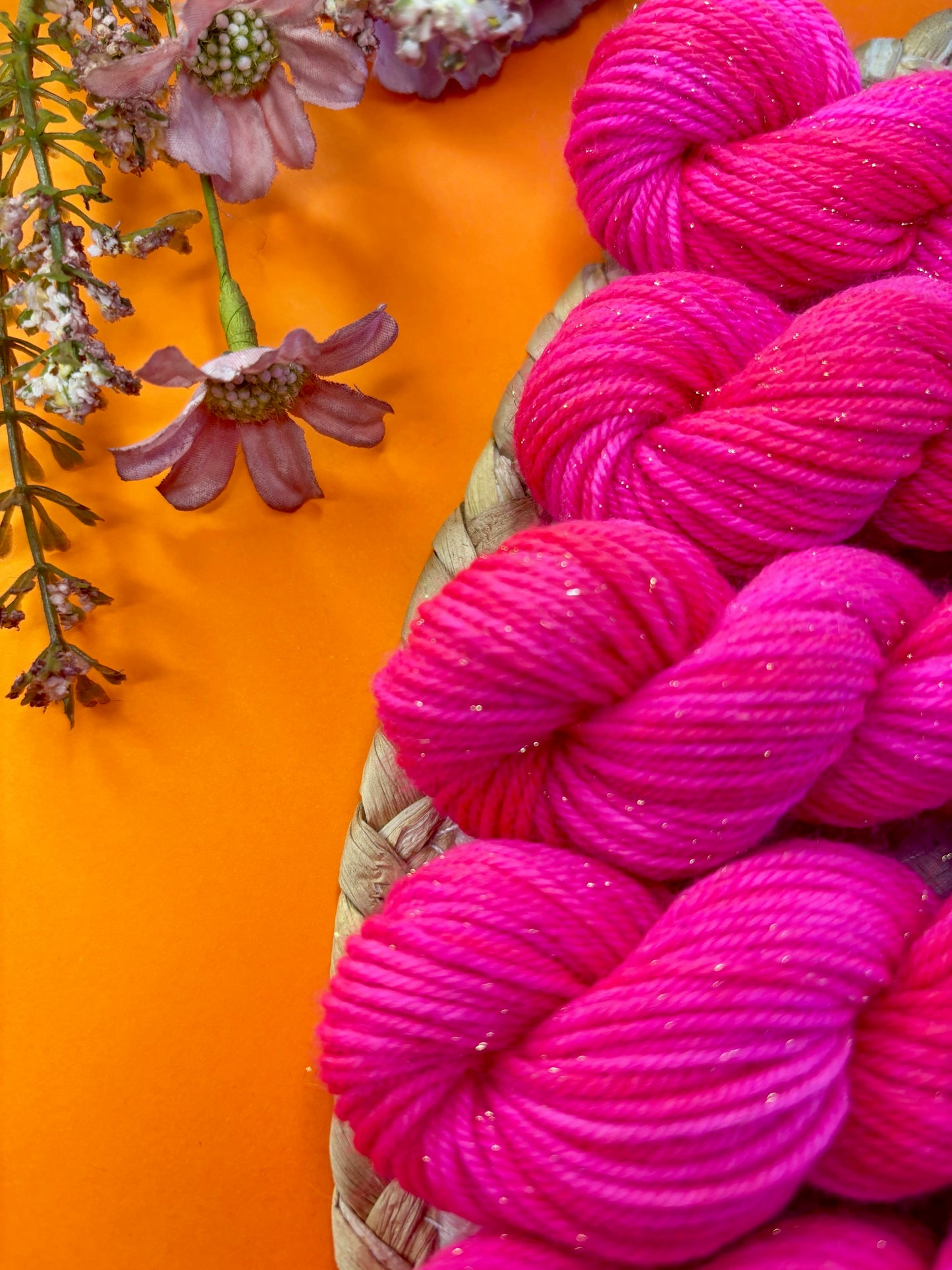 Merino's socks Mini paillettes Flamingo