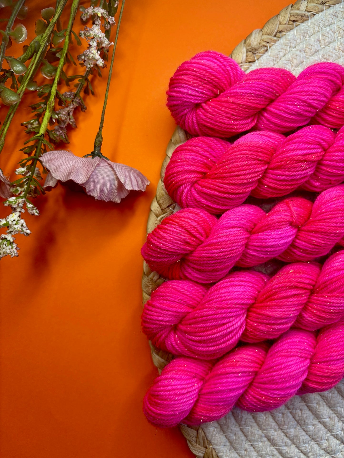 Merino's socks Mini paillettes Flamingo