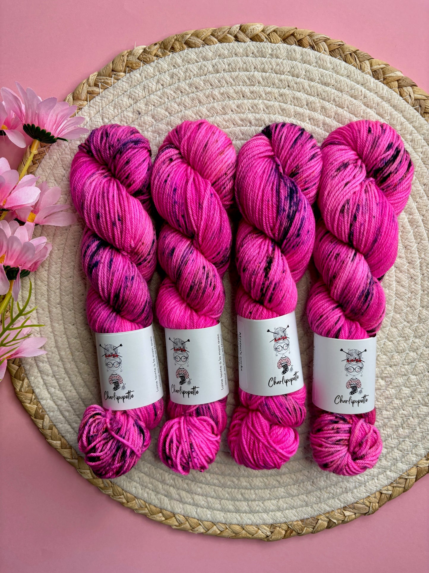 Merino's socks Panthère rose