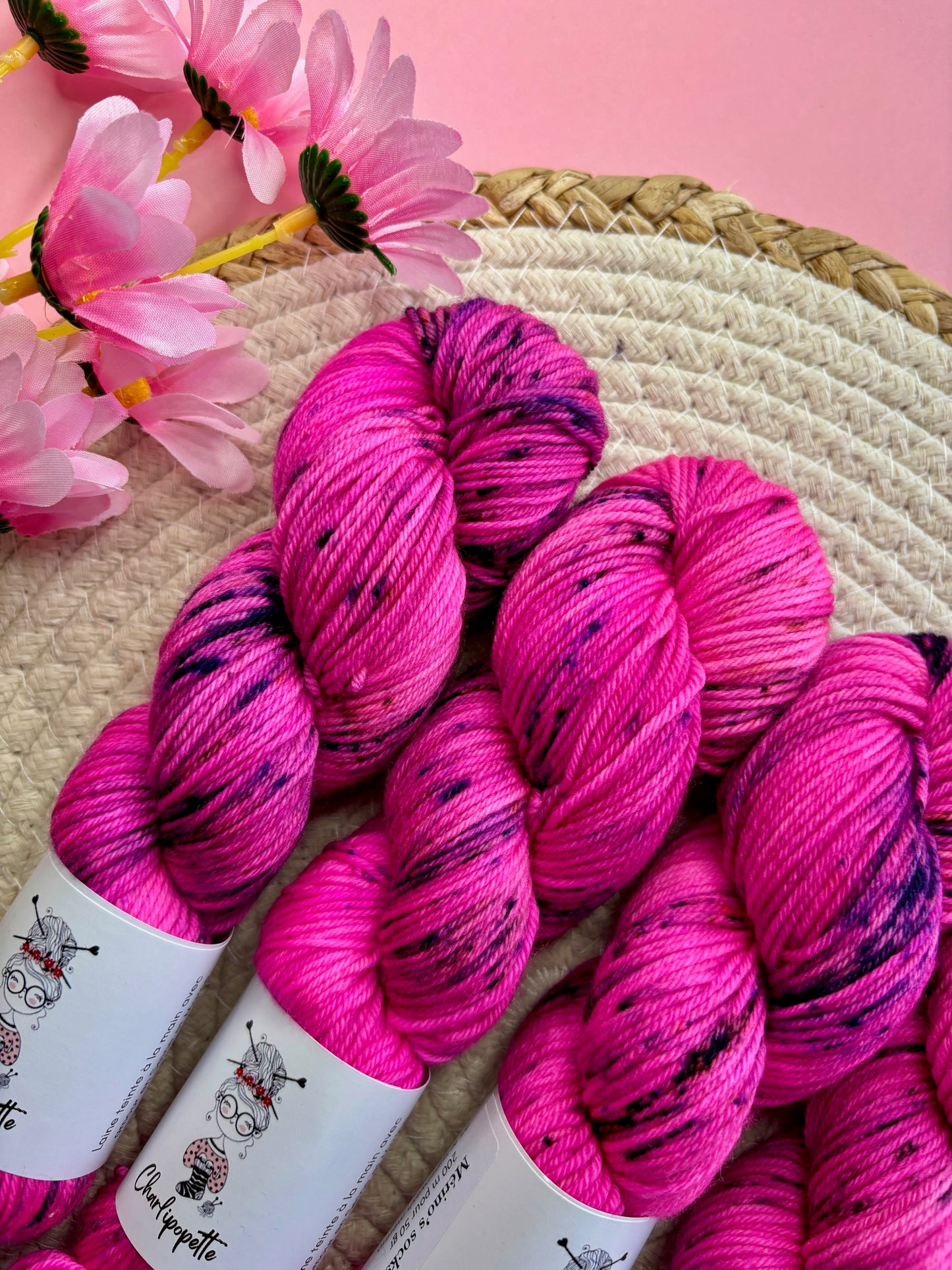 Merino's socks Panthère rose