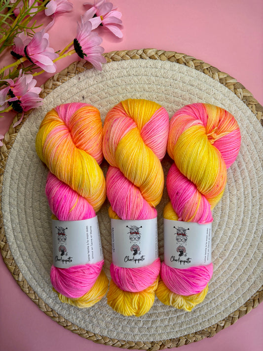 Merino's socks Sorbet citron framboise