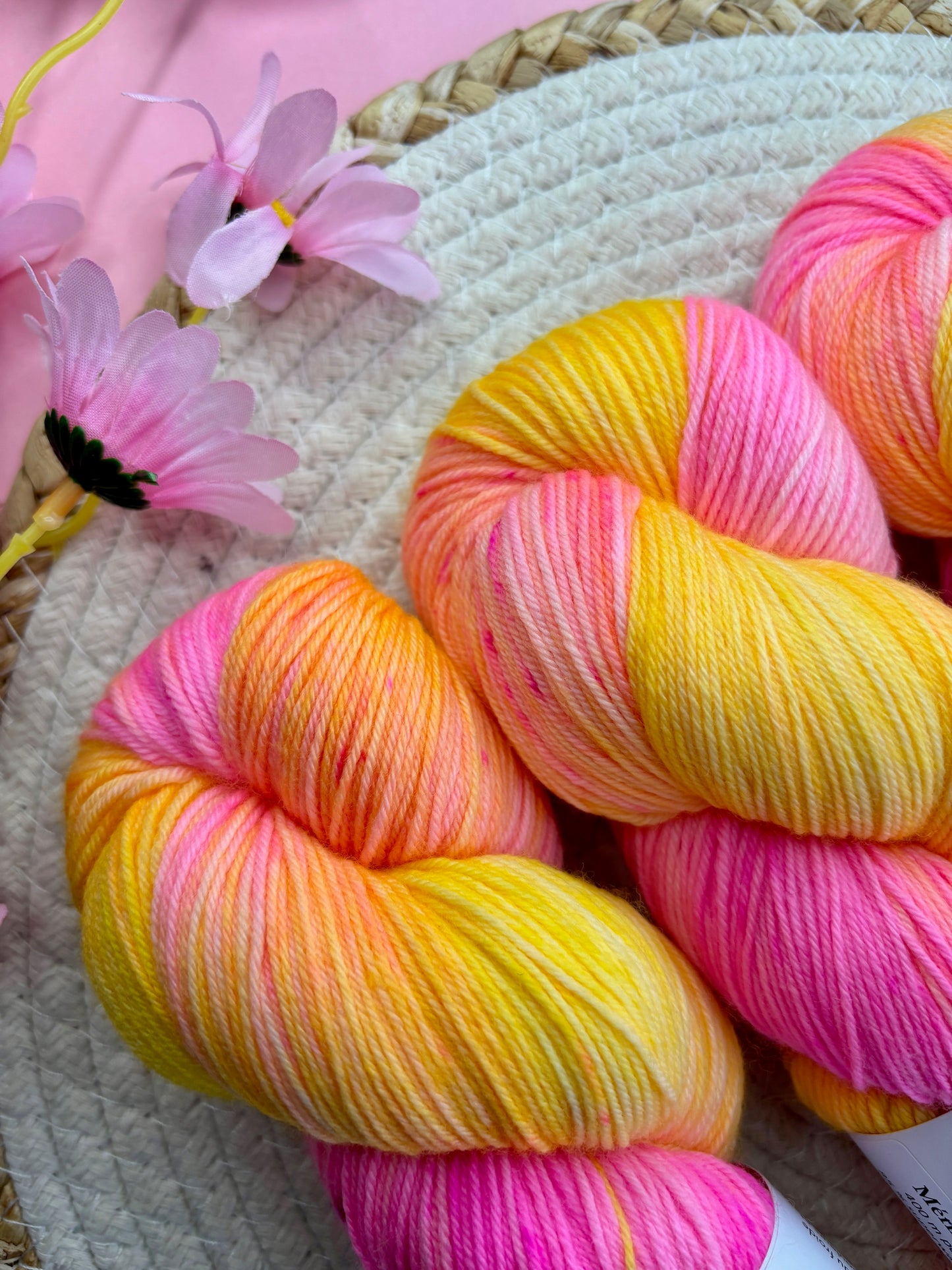 Merino's socks Sorbet citron framboise