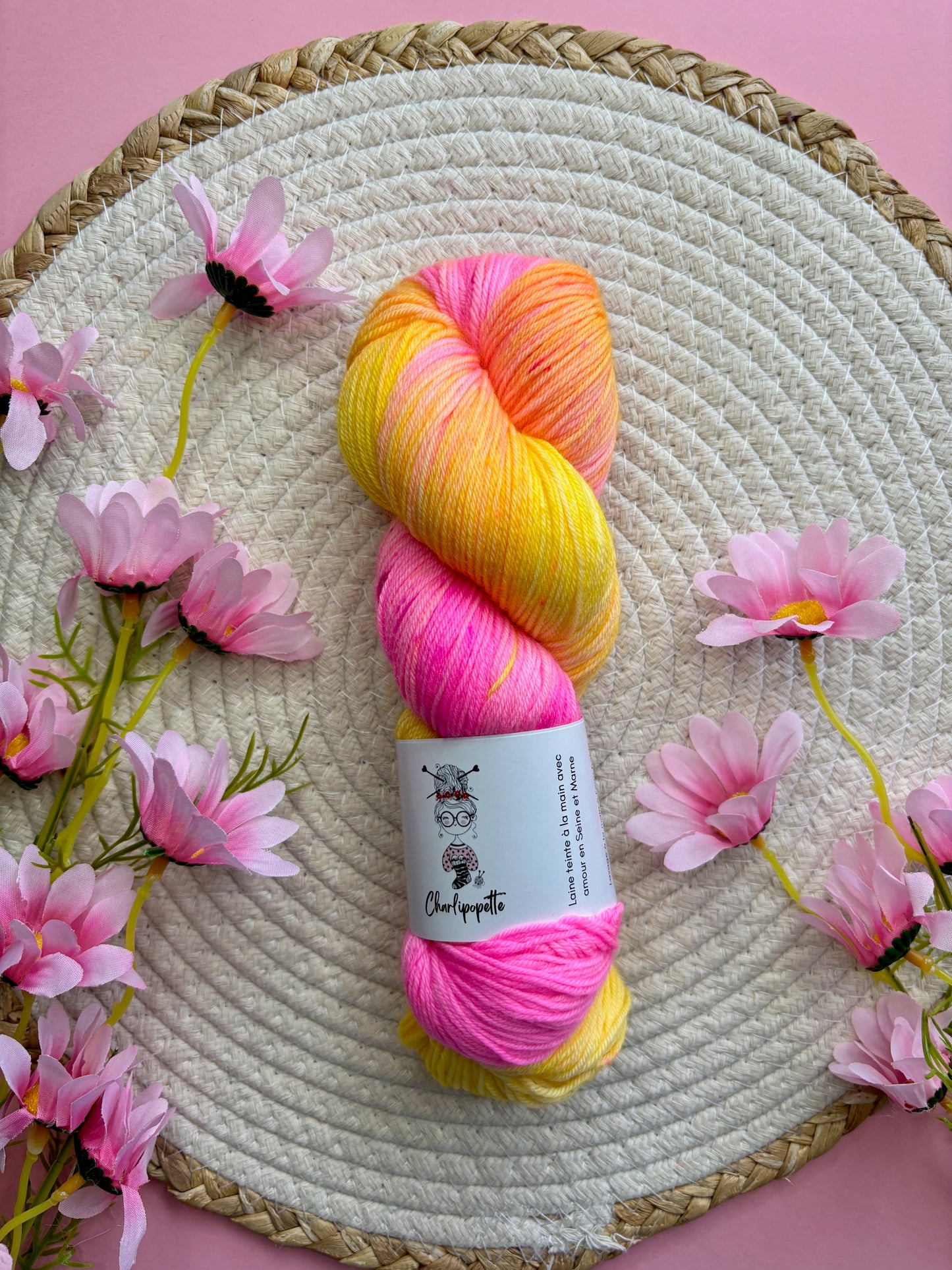 Merino's socks Sorbet citron framboise