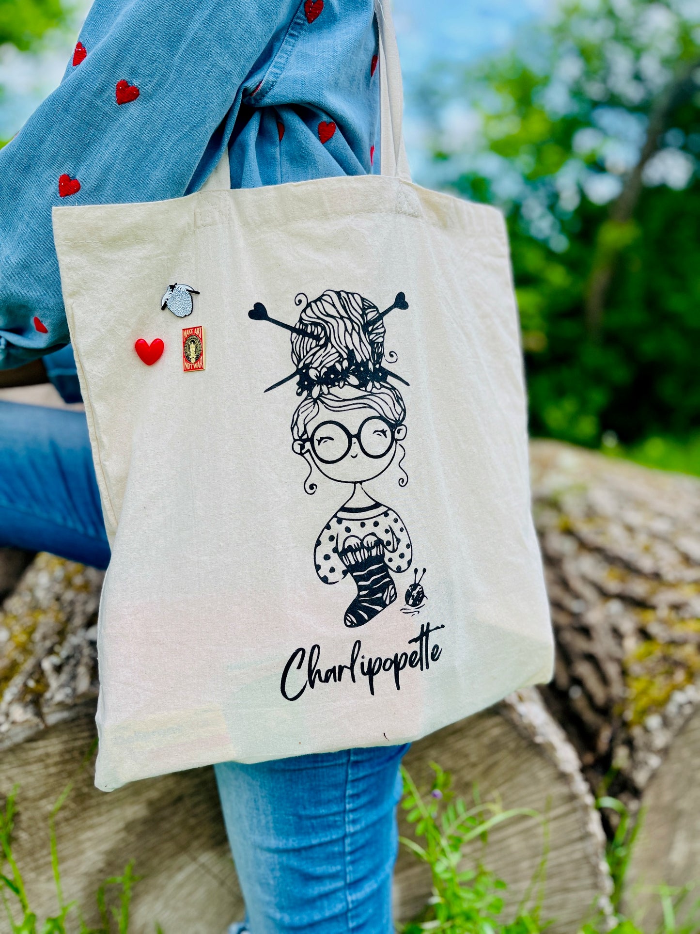 Tote bag Charlipopette