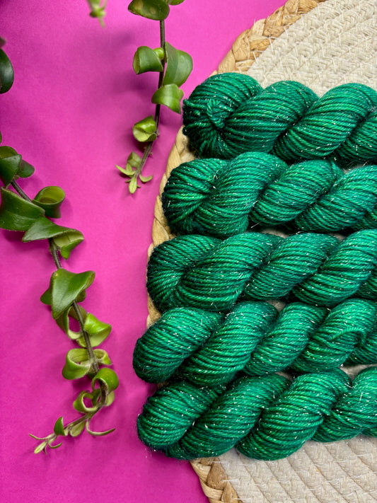 Merino's socks Mini paillettes Silver Emeraude