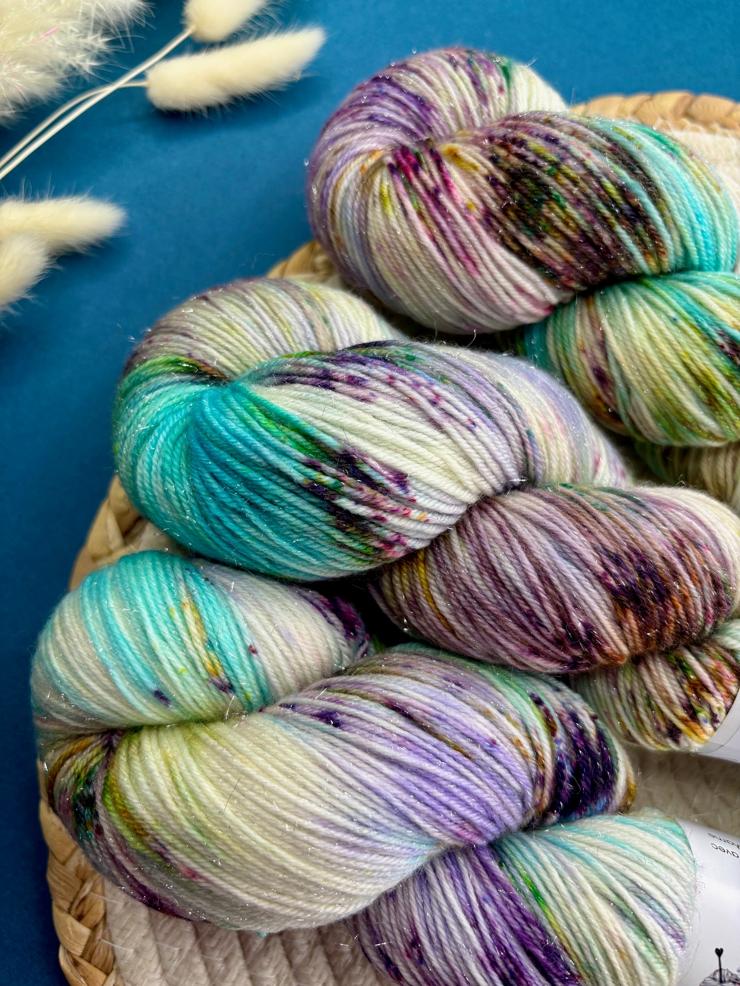 Merino's socks paillettes Fleurs des champs