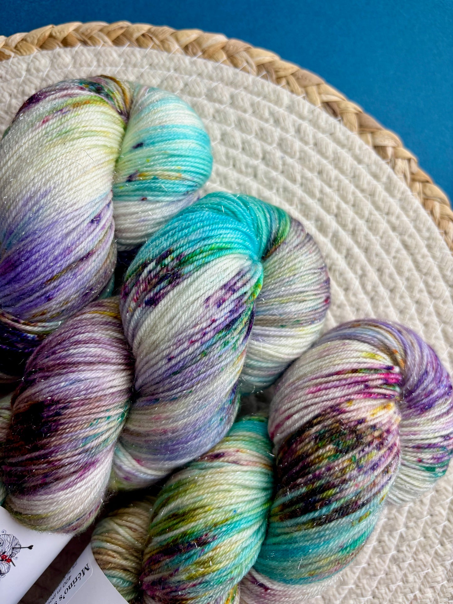 Merino's socks paillettes Fleurs des champs