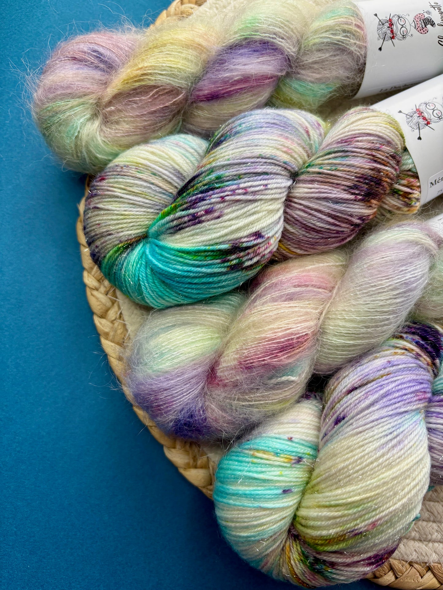 Merino's socks paillettes Fleurs des champs