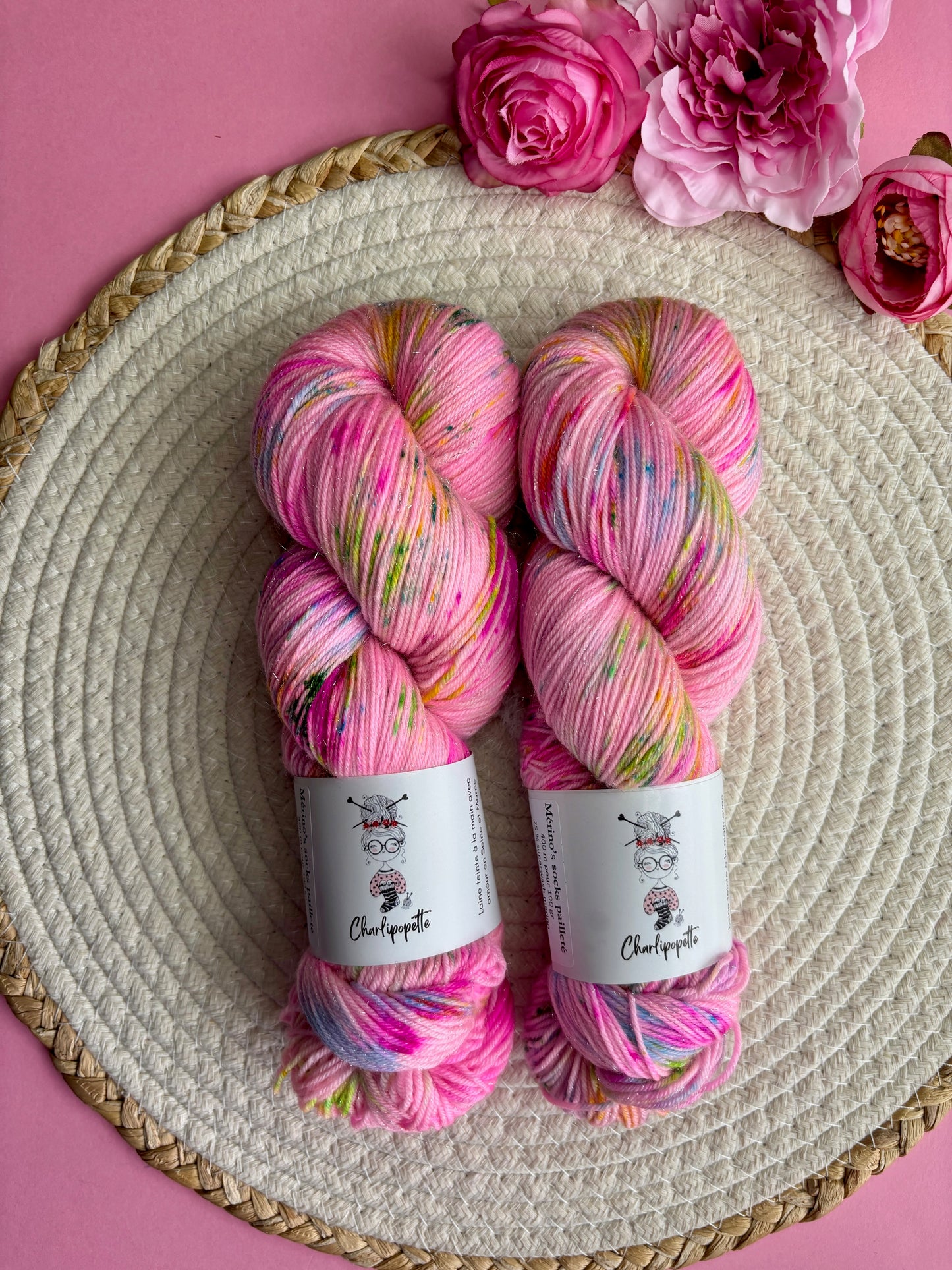 Merino's socks paillettes Printemps