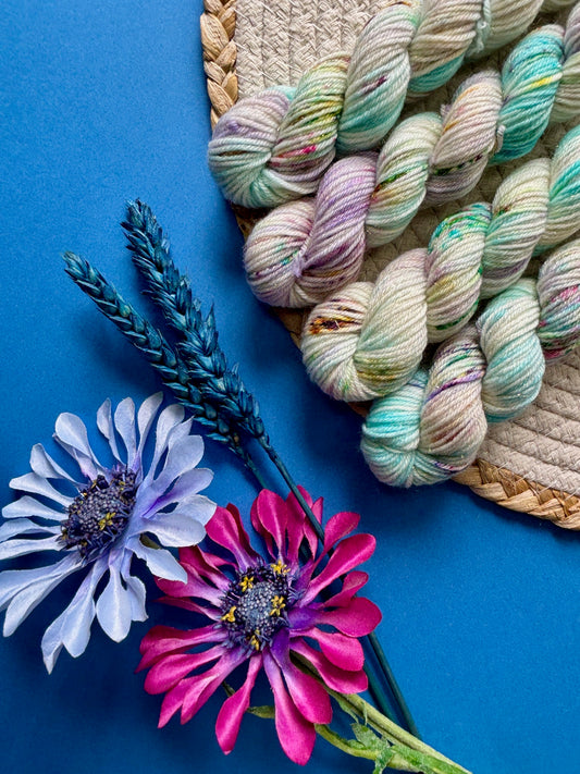 Merino's socks Mini paillettes Fleurs des champs