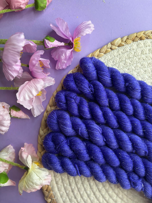 Merino's socks Mini paillettes Violet