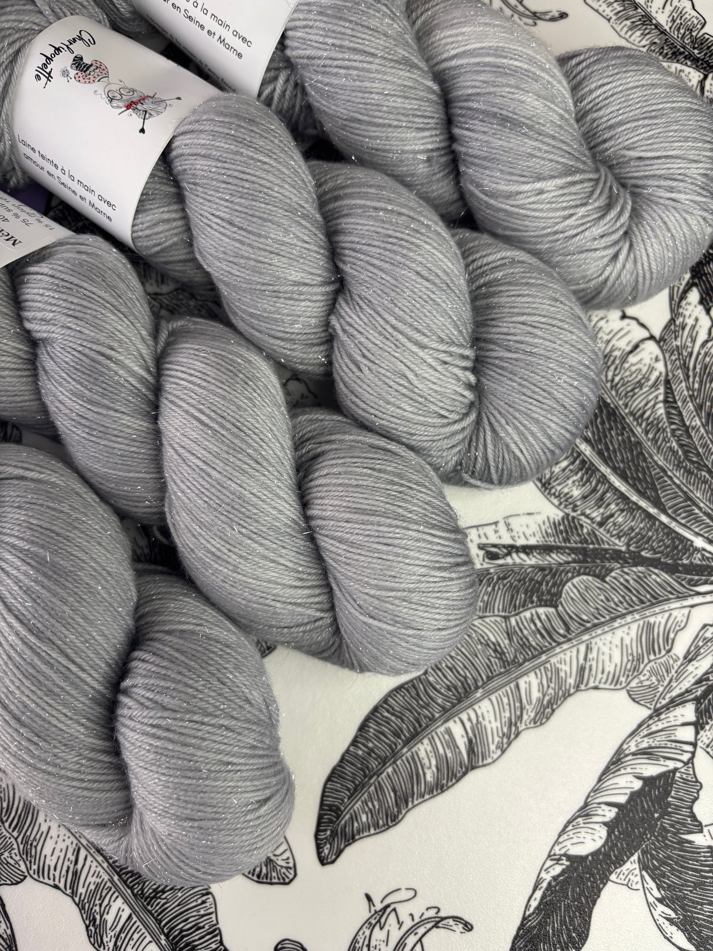 Merino's socks paillettes Silver