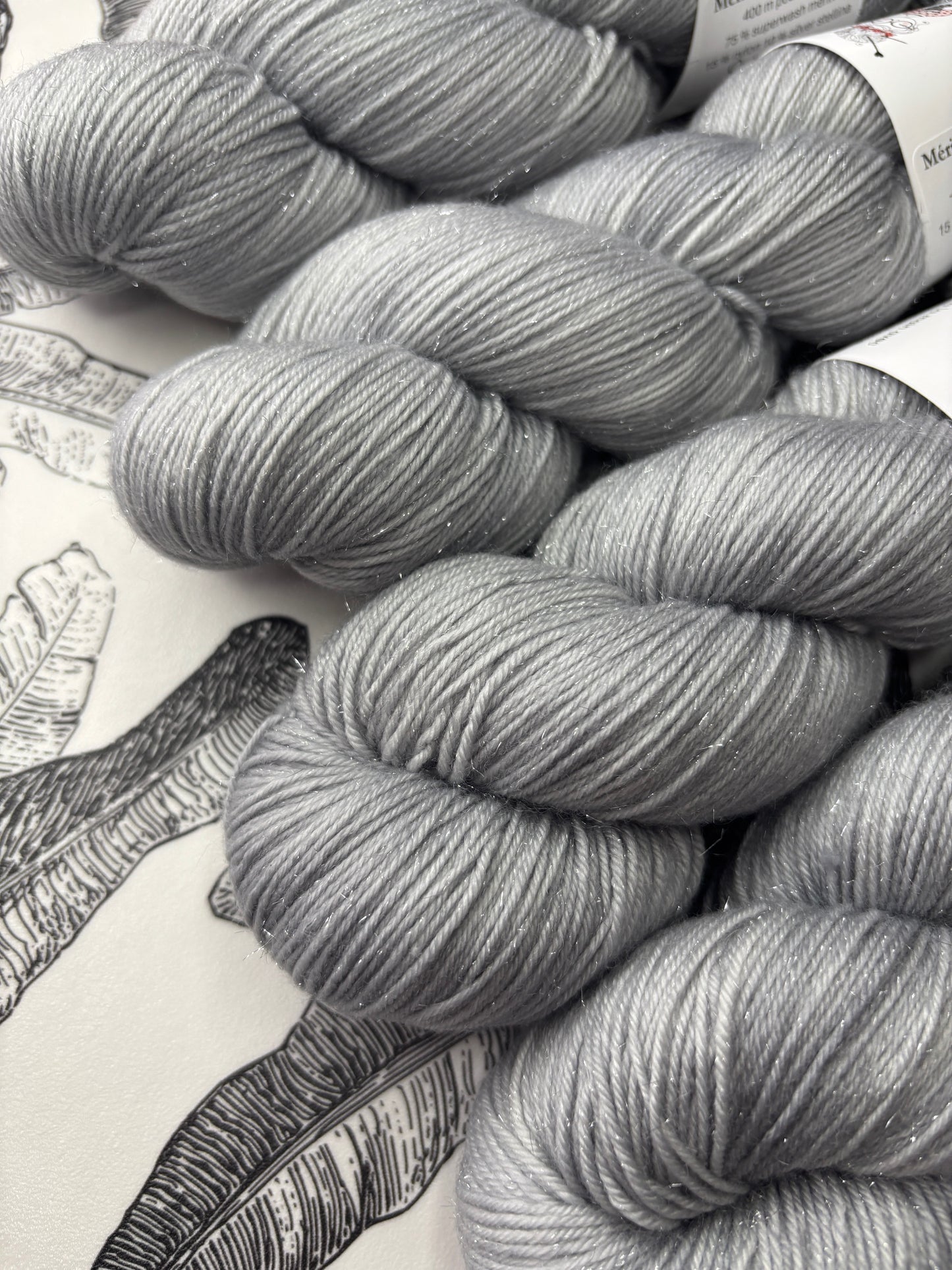 Merino's socks paillettes Silver