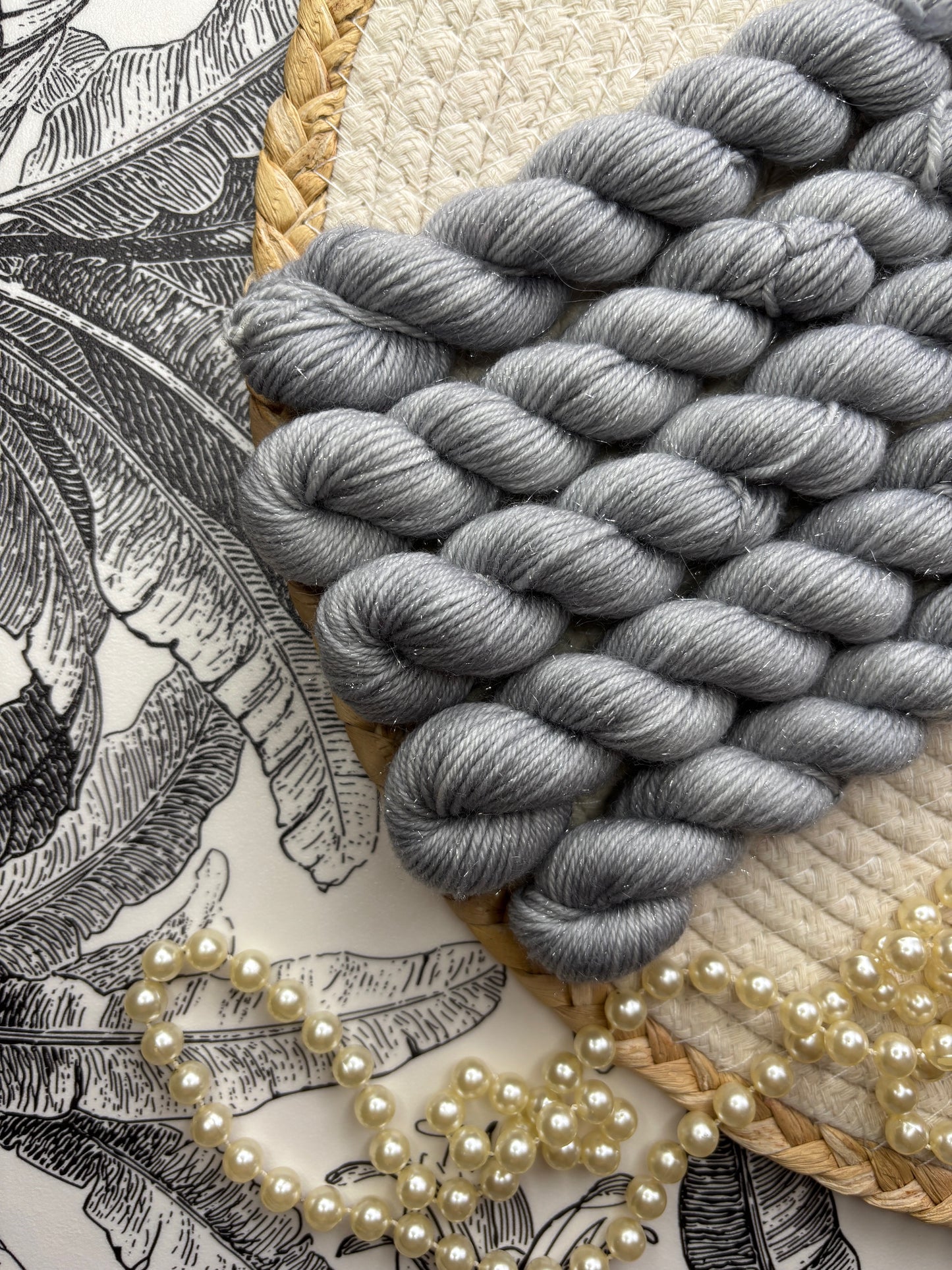 Merino's socks Mini paillettes Silver