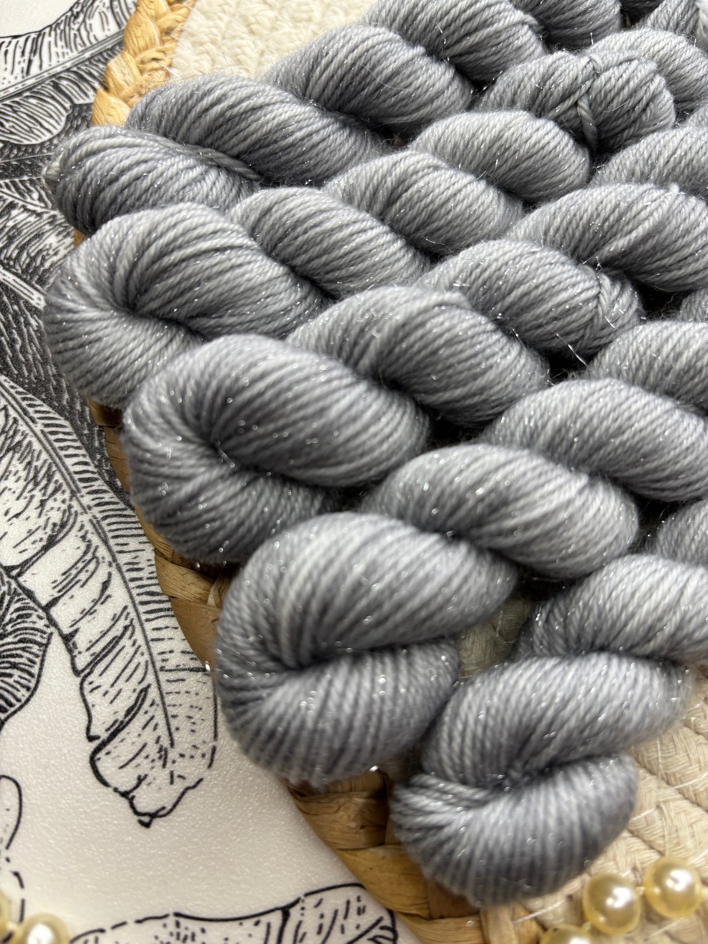 Merino's socks Mini paillettes Silver