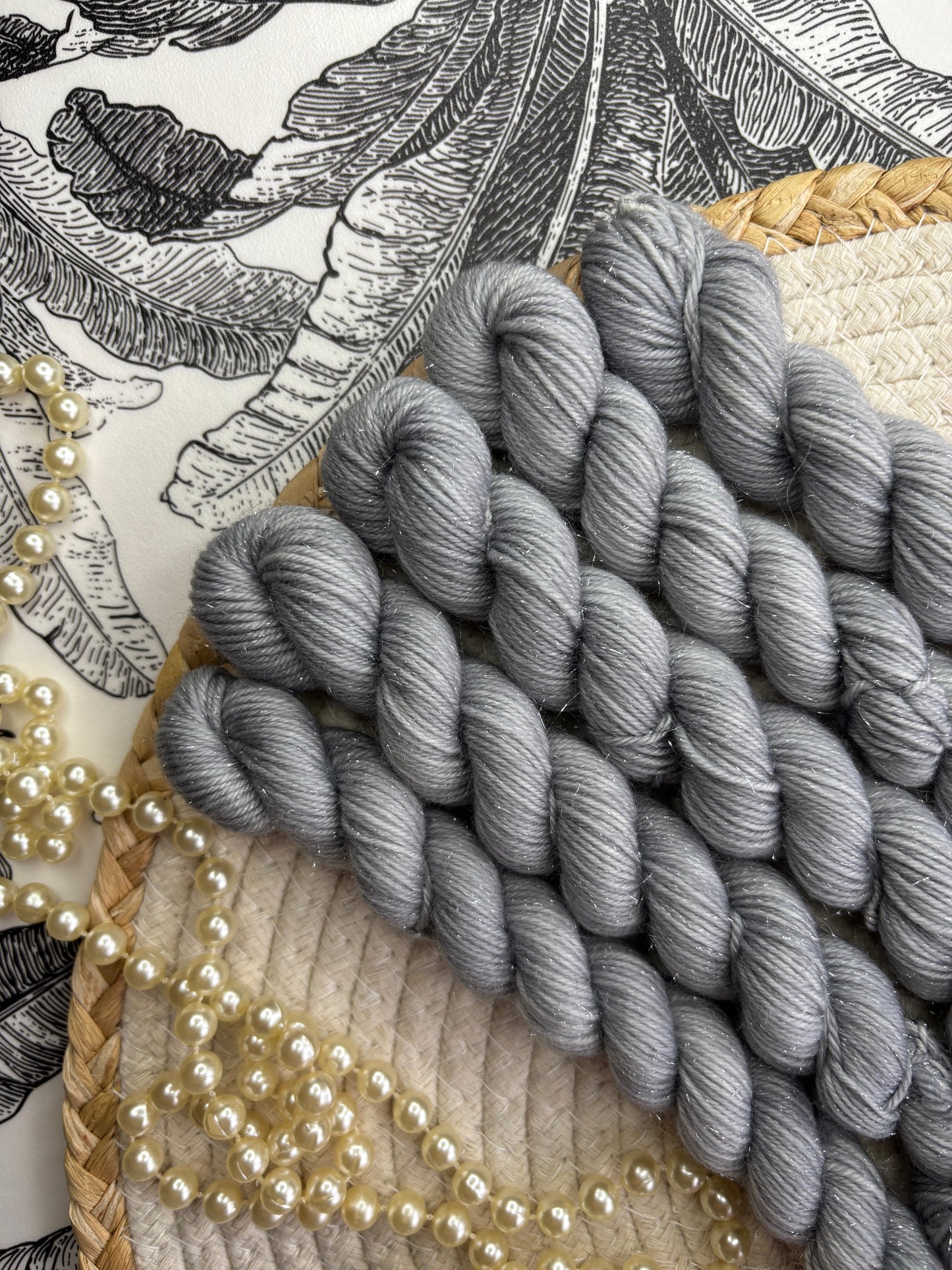 Merino's socks Mini paillettes Silver