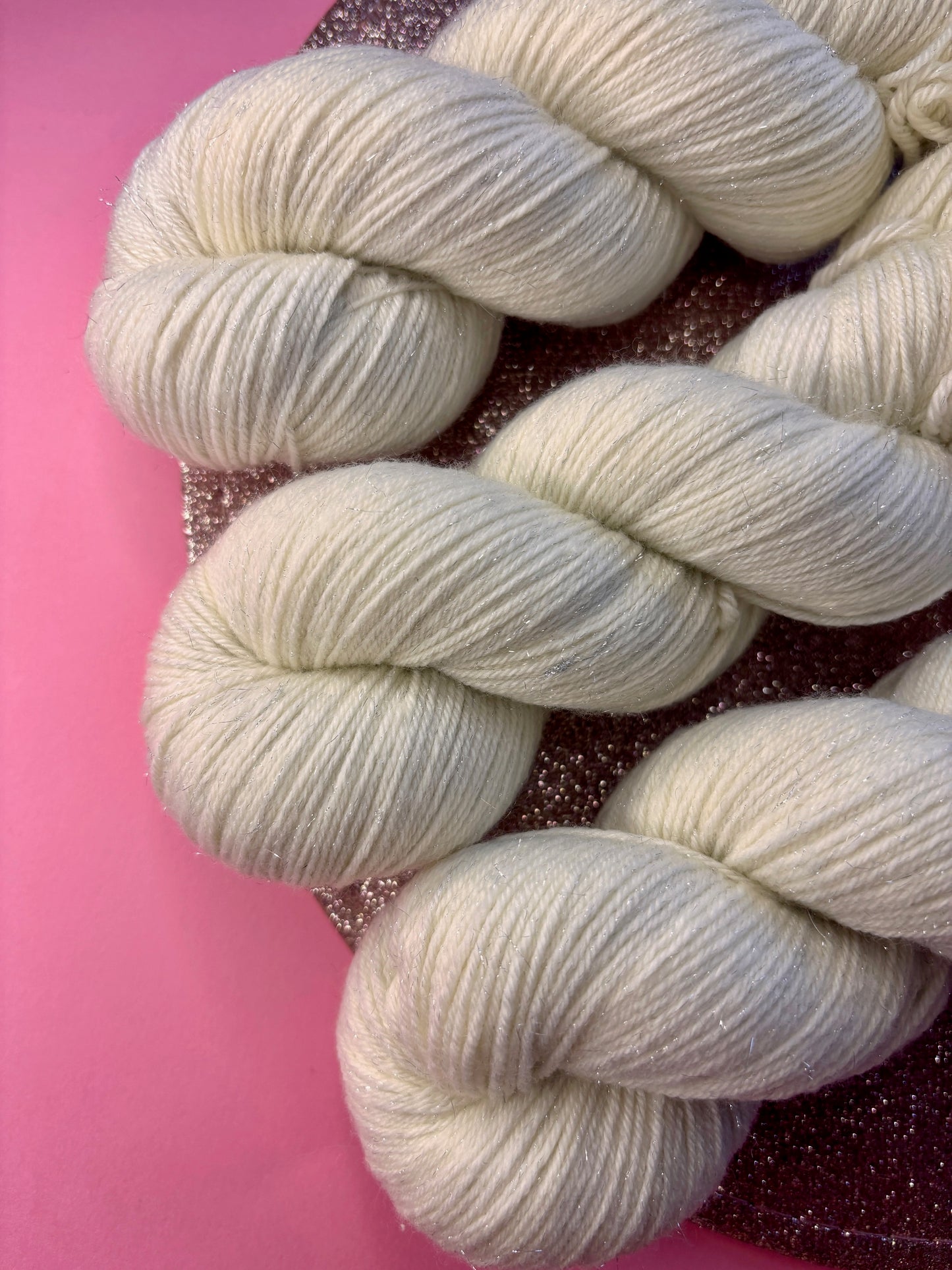 Merino's socks paillettes Naturel Silver