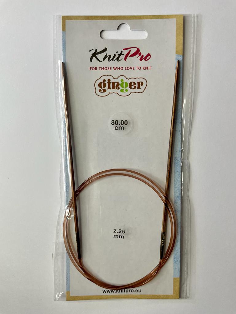 Knitpro - Aiguille circulaire fixe Ginger - Câble 80 cm