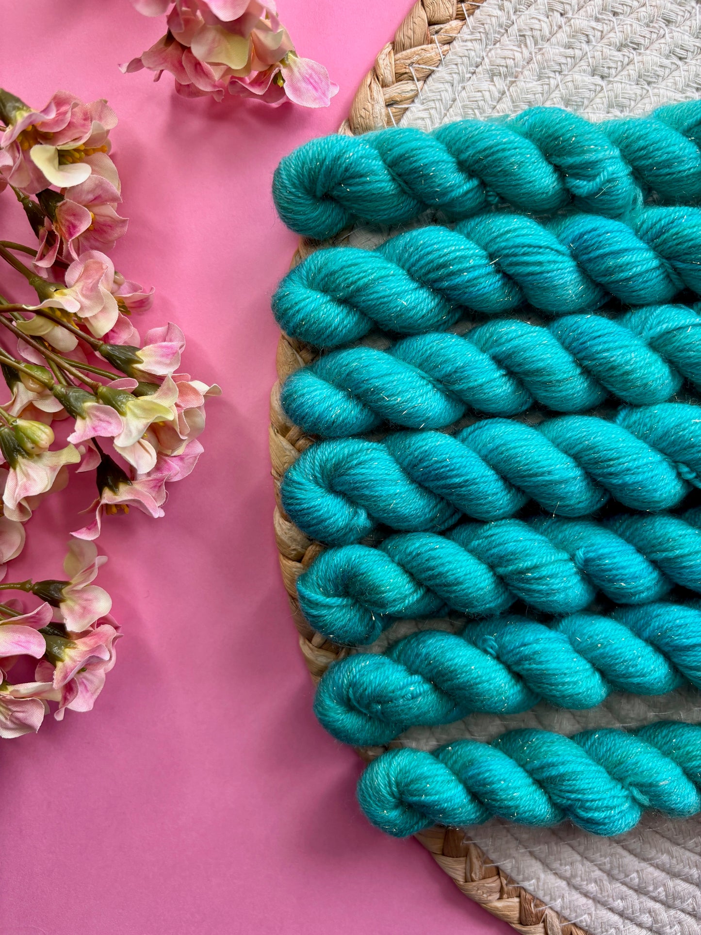 Merino's socks Mini paillettes Aqua