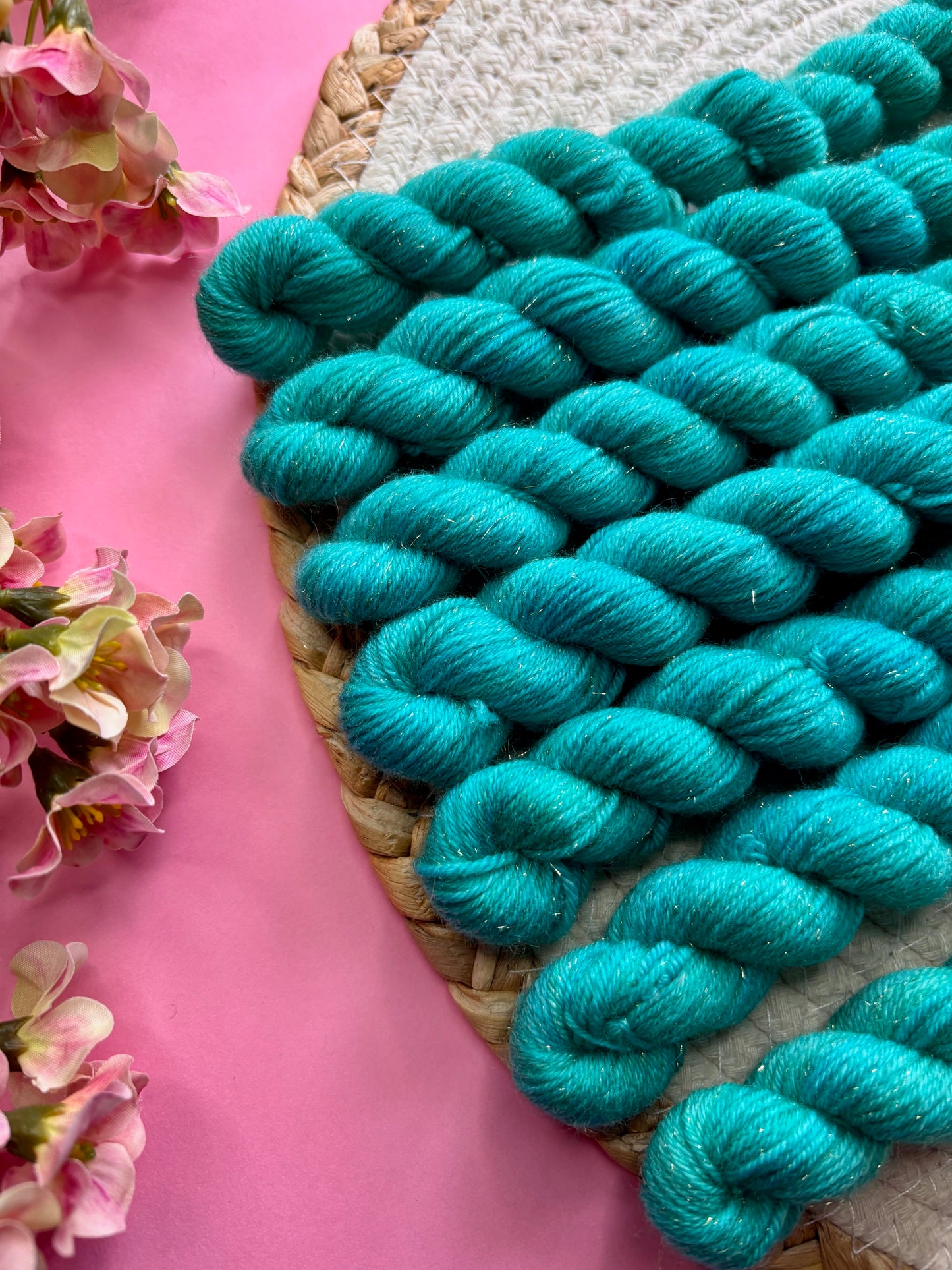 Merino's socks Mini paillettes Aqua