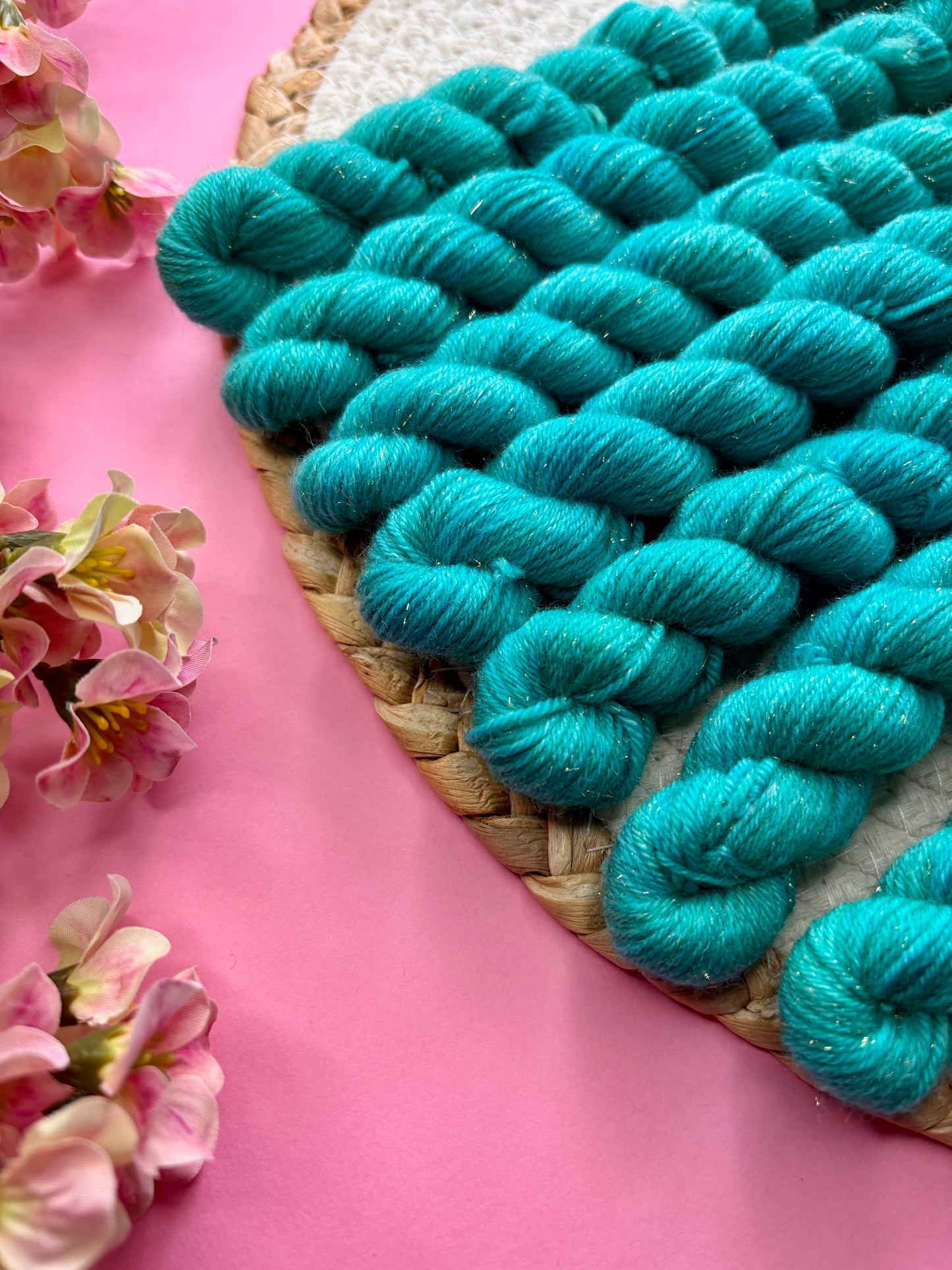 Merino's socks Mini paillettes Aqua