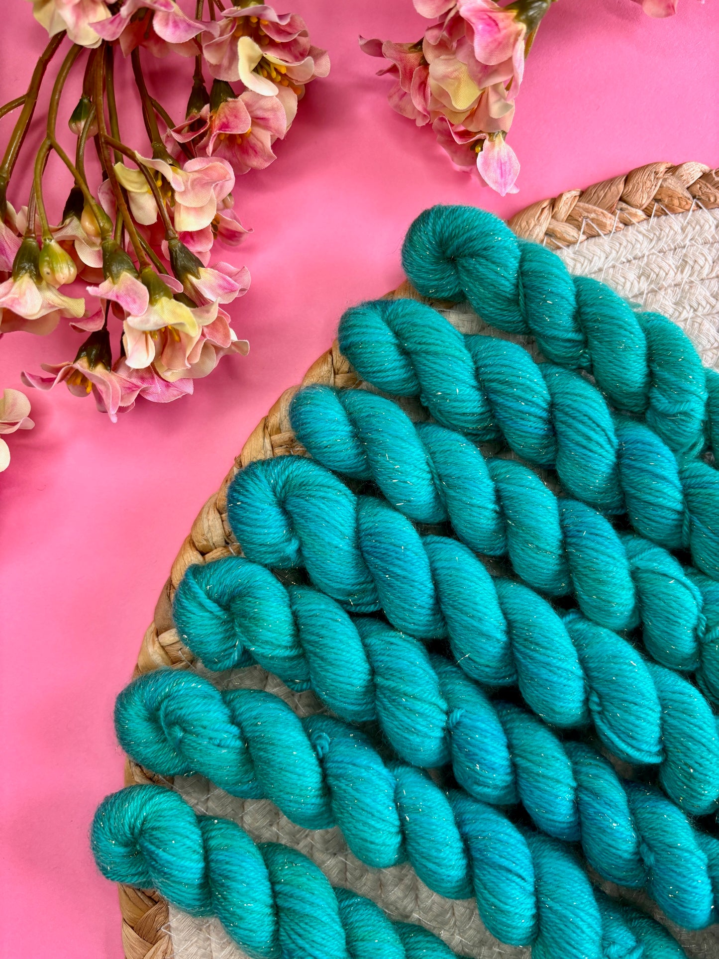 Merino's socks Mini paillettes Aqua