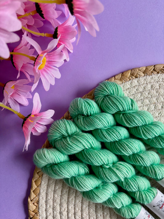 Merino's socks Mini paillettes Vert amande