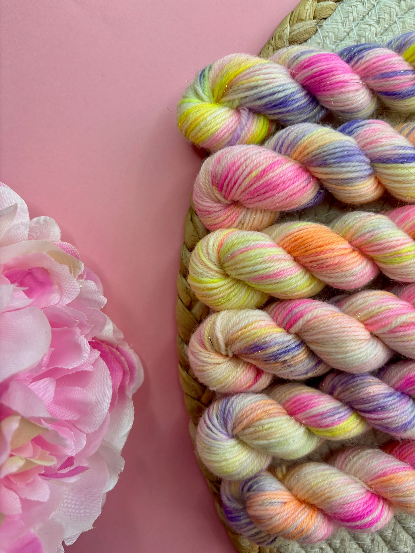 Merino's socks Mini paillettes Flower Power