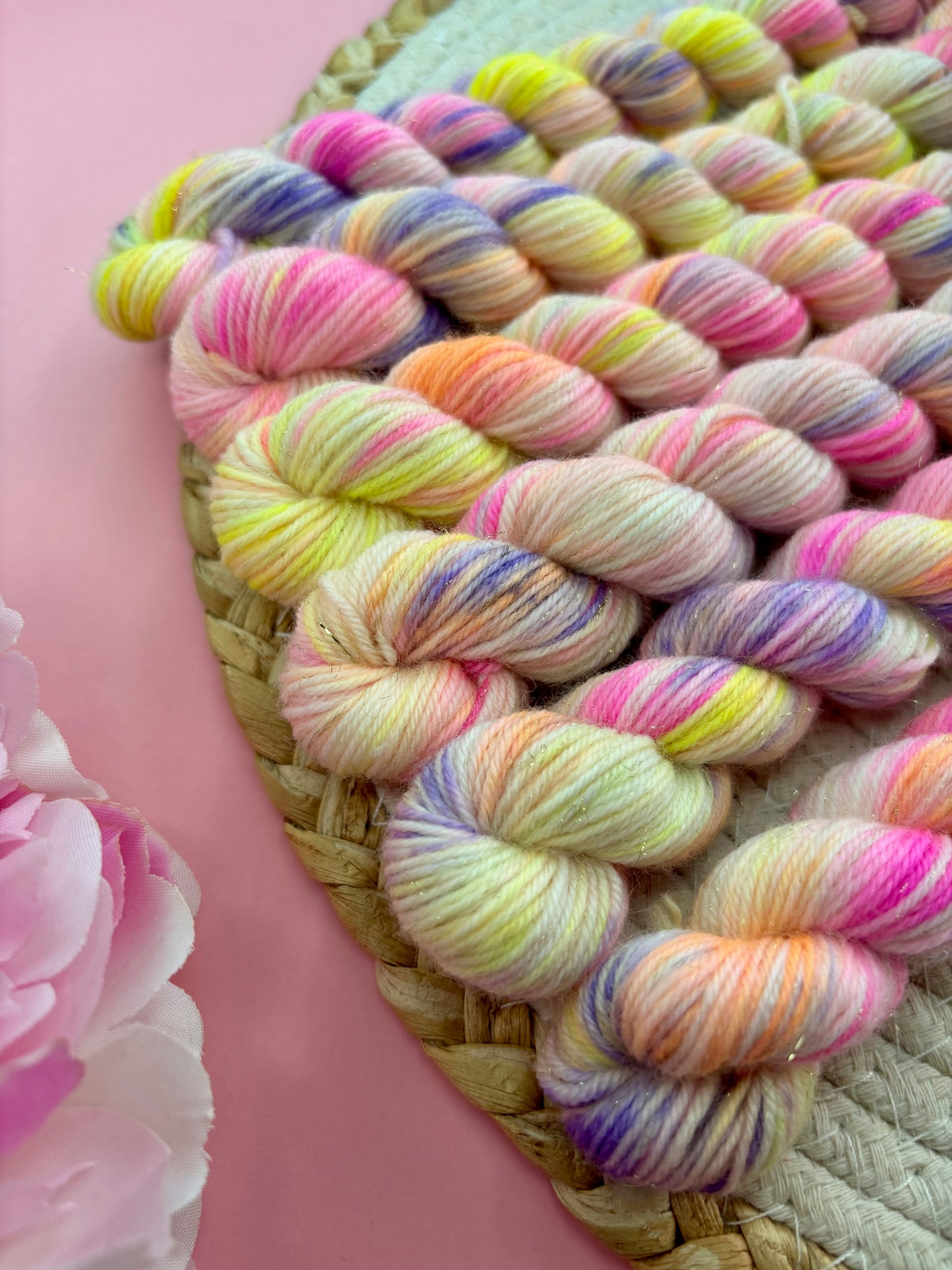 Merino's socks Mini paillettes Flower Power