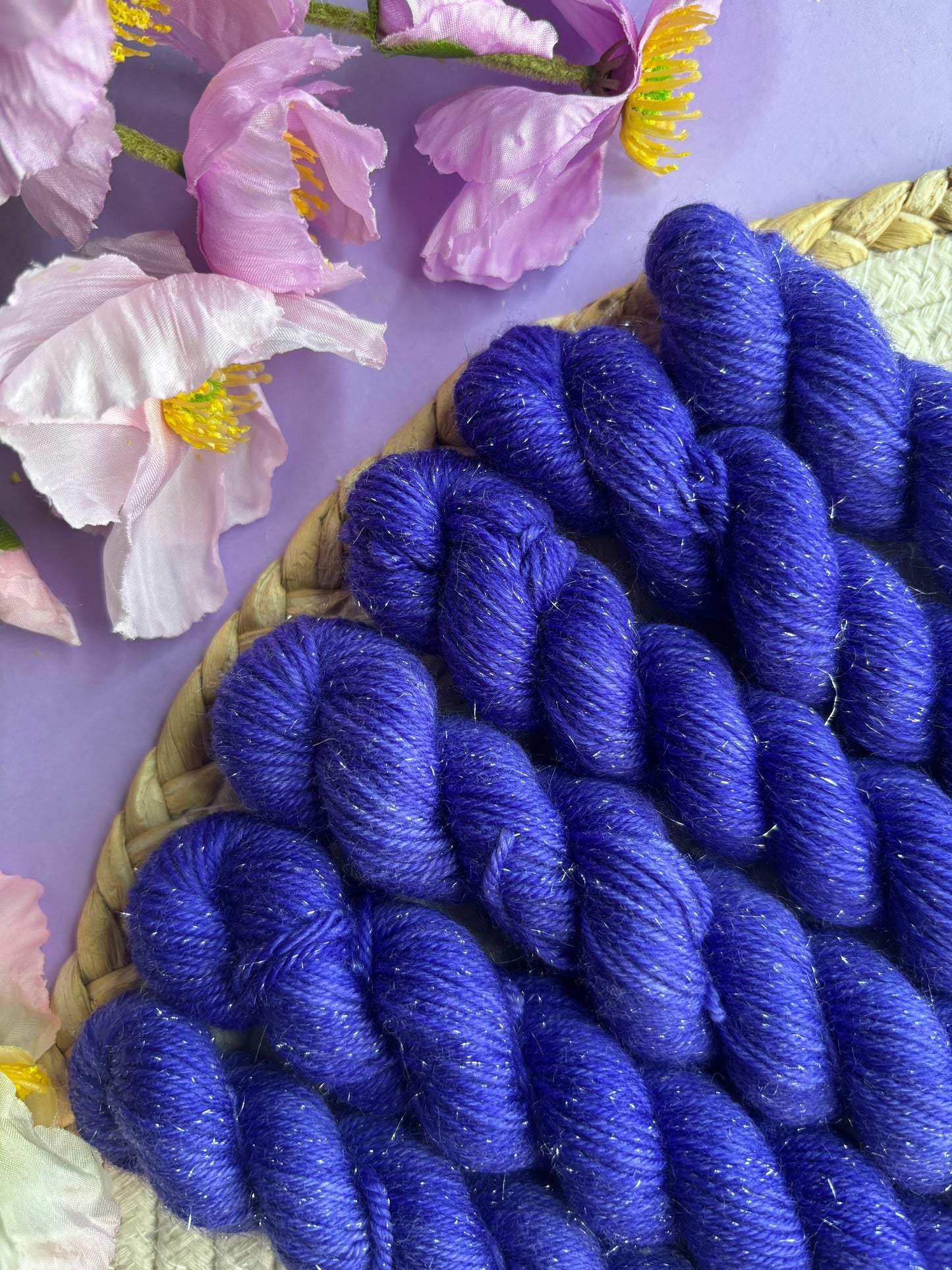 Merino's socks Mini paillettes Violet