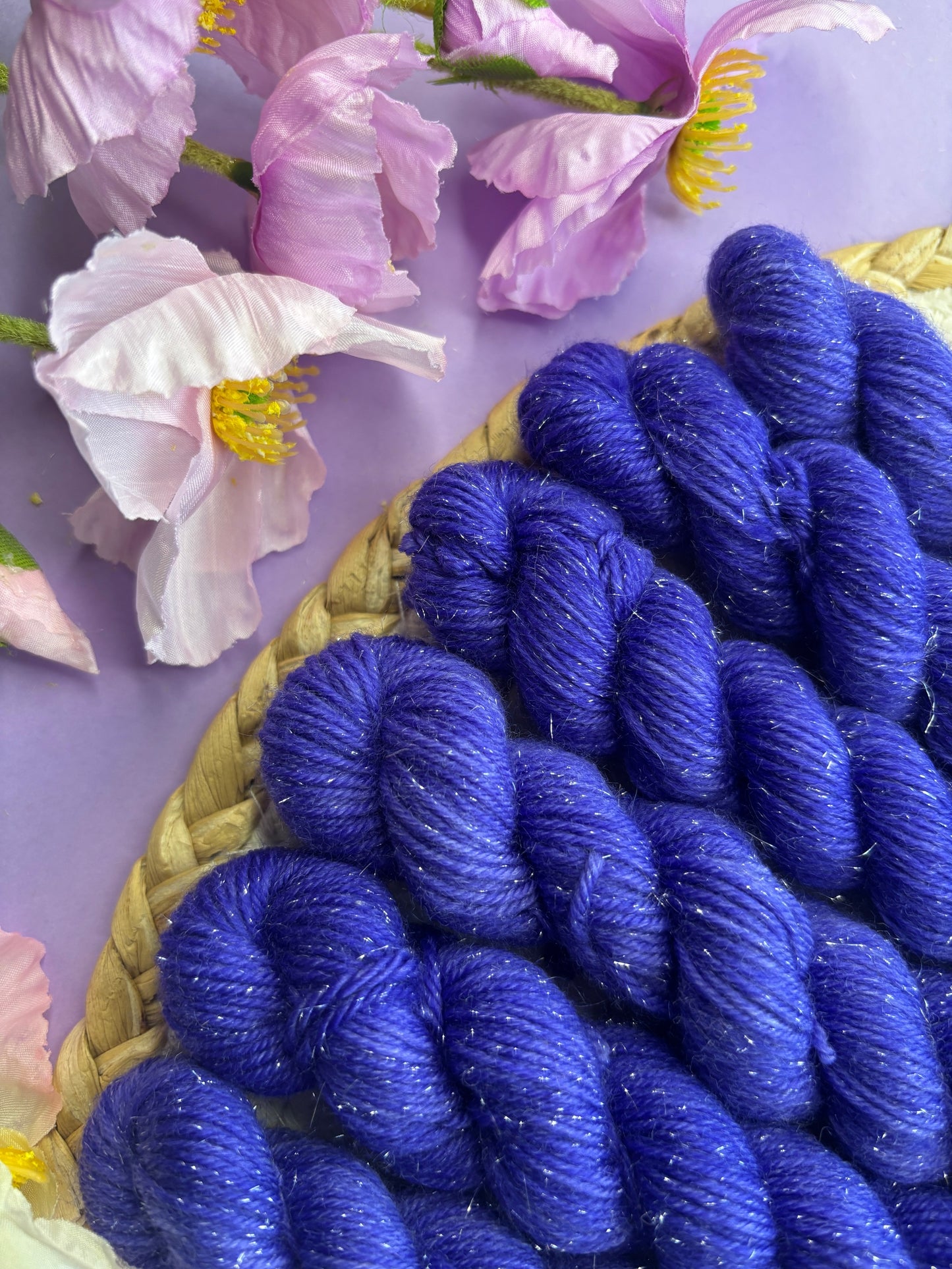 Merino's socks Mini paillettes Violet