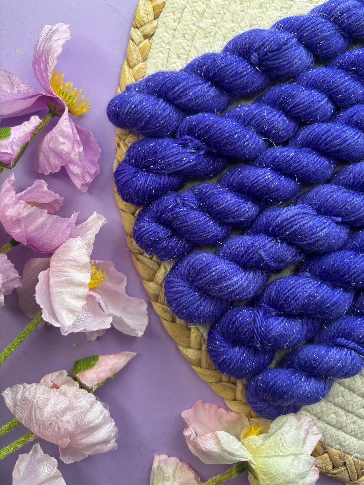 Merino's socks Mini paillettes Violet