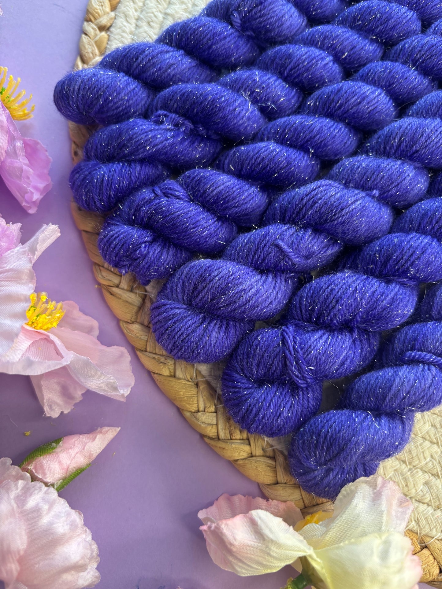 Merino's socks Mini paillettes Violet