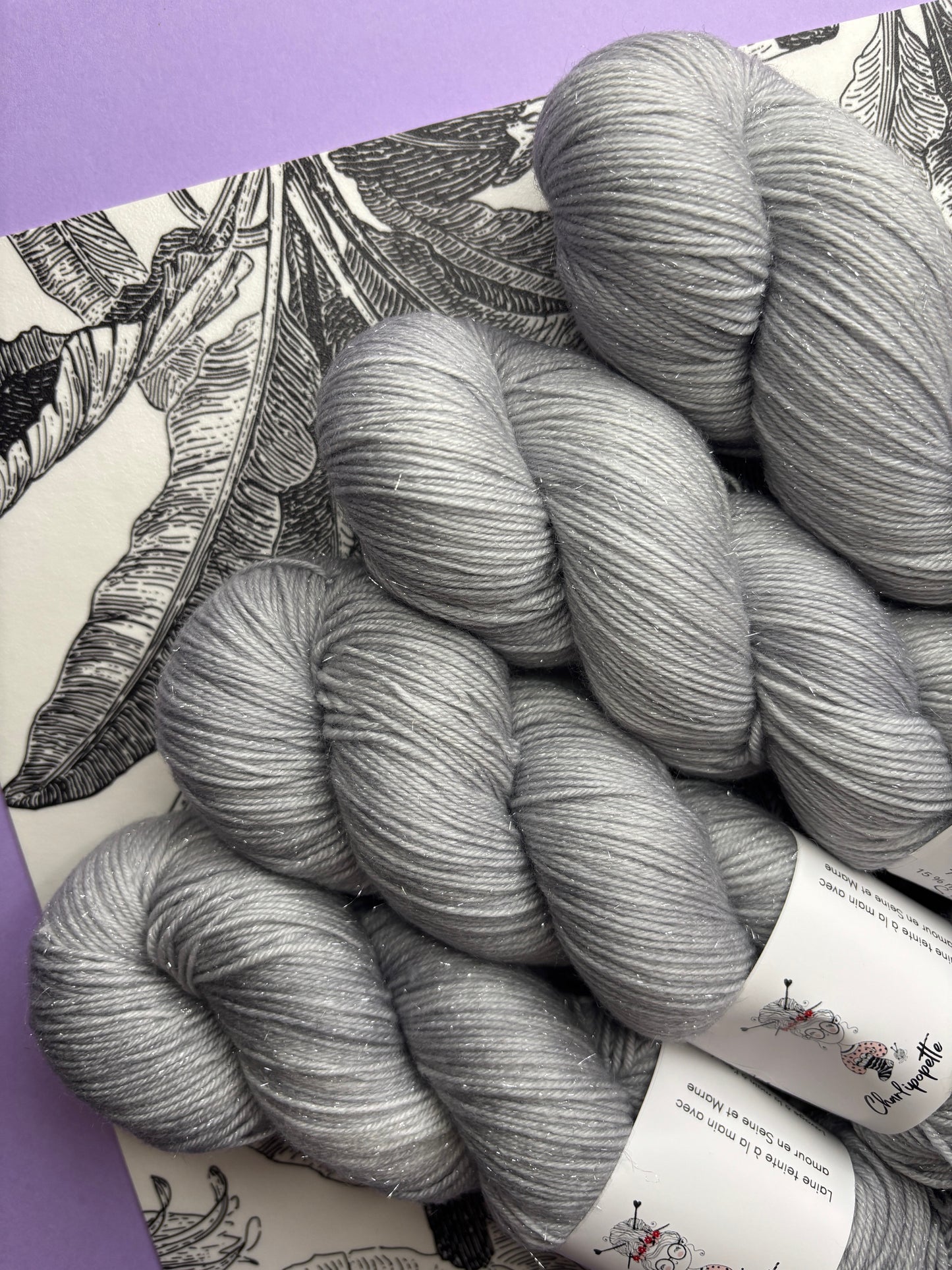 Merino's socks paillettes Silver