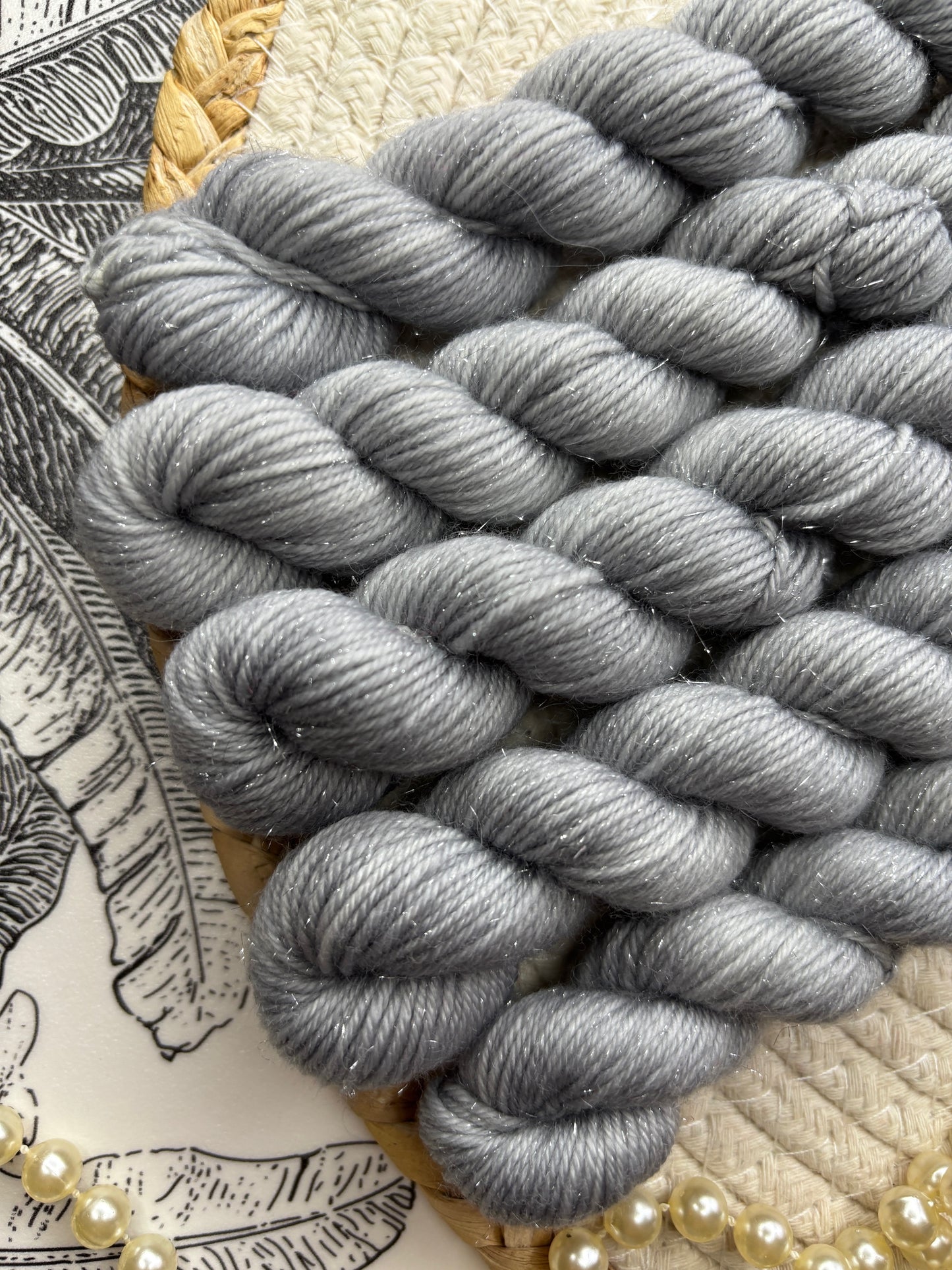 Merino's socks Mini paillettes Silver