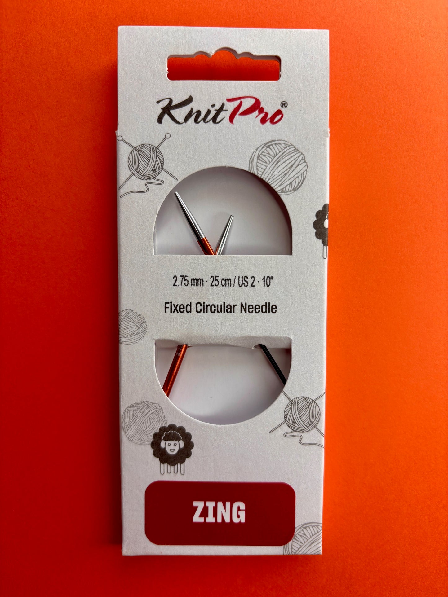 Knitpro - Mini circulaire Zing - Câble 25 cm