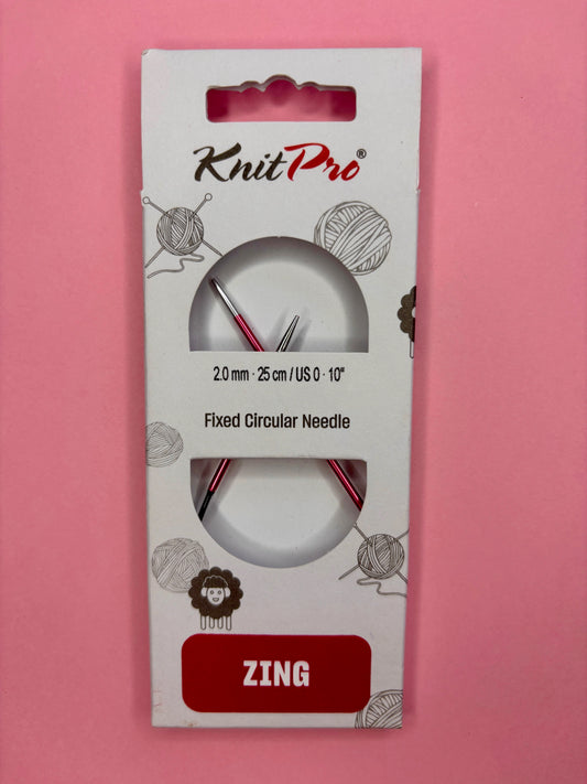 Knitpro - Mini circulaire Zing - Câble 25 cm