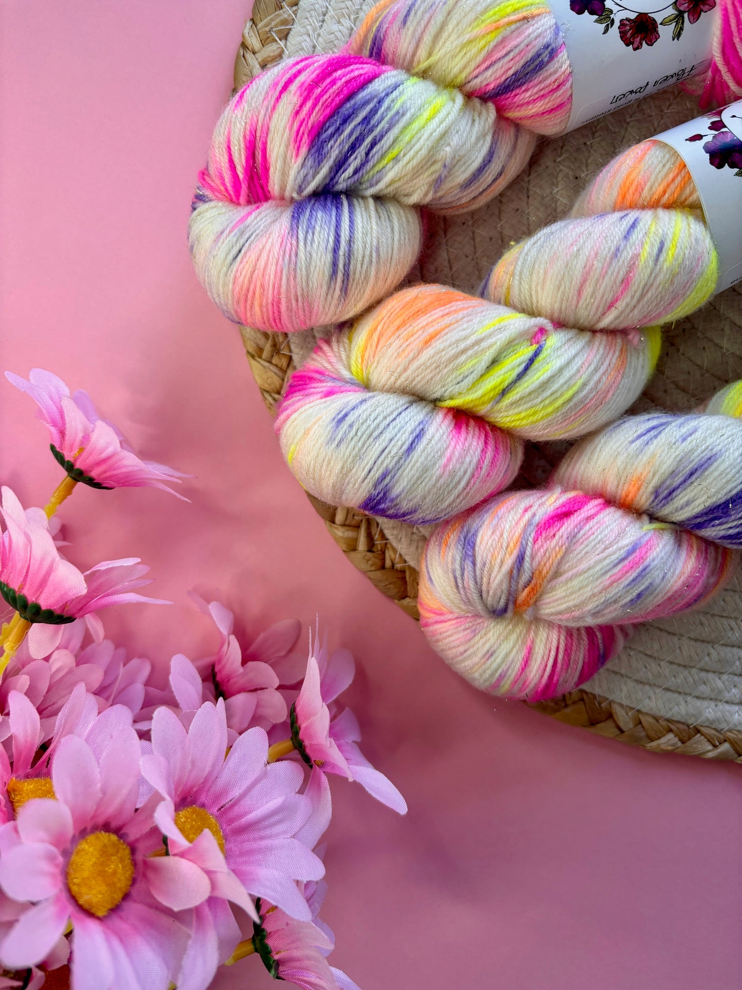 Merino's socks paillettes Flower Power