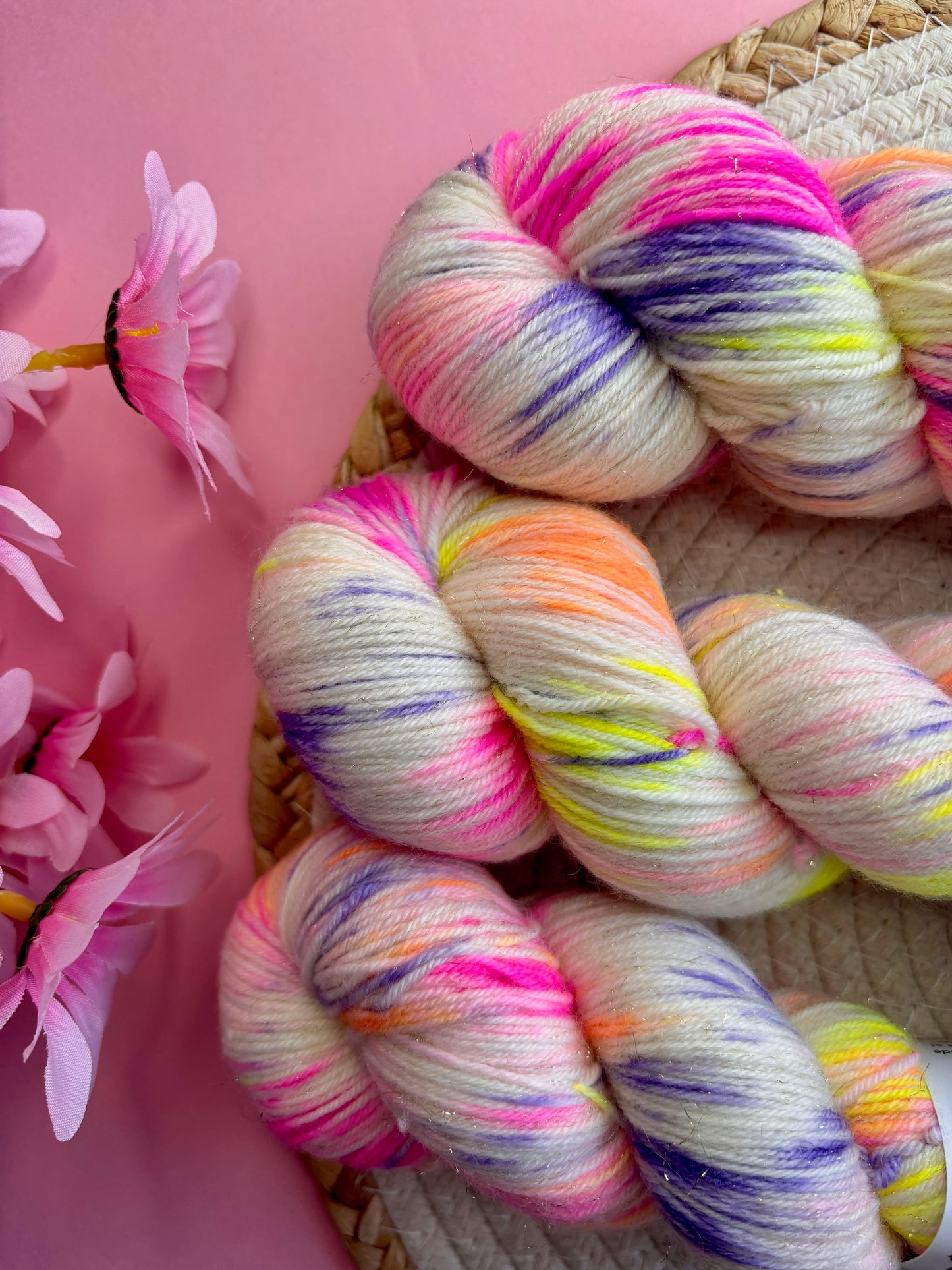 Merino's socks paillettes Flower Power